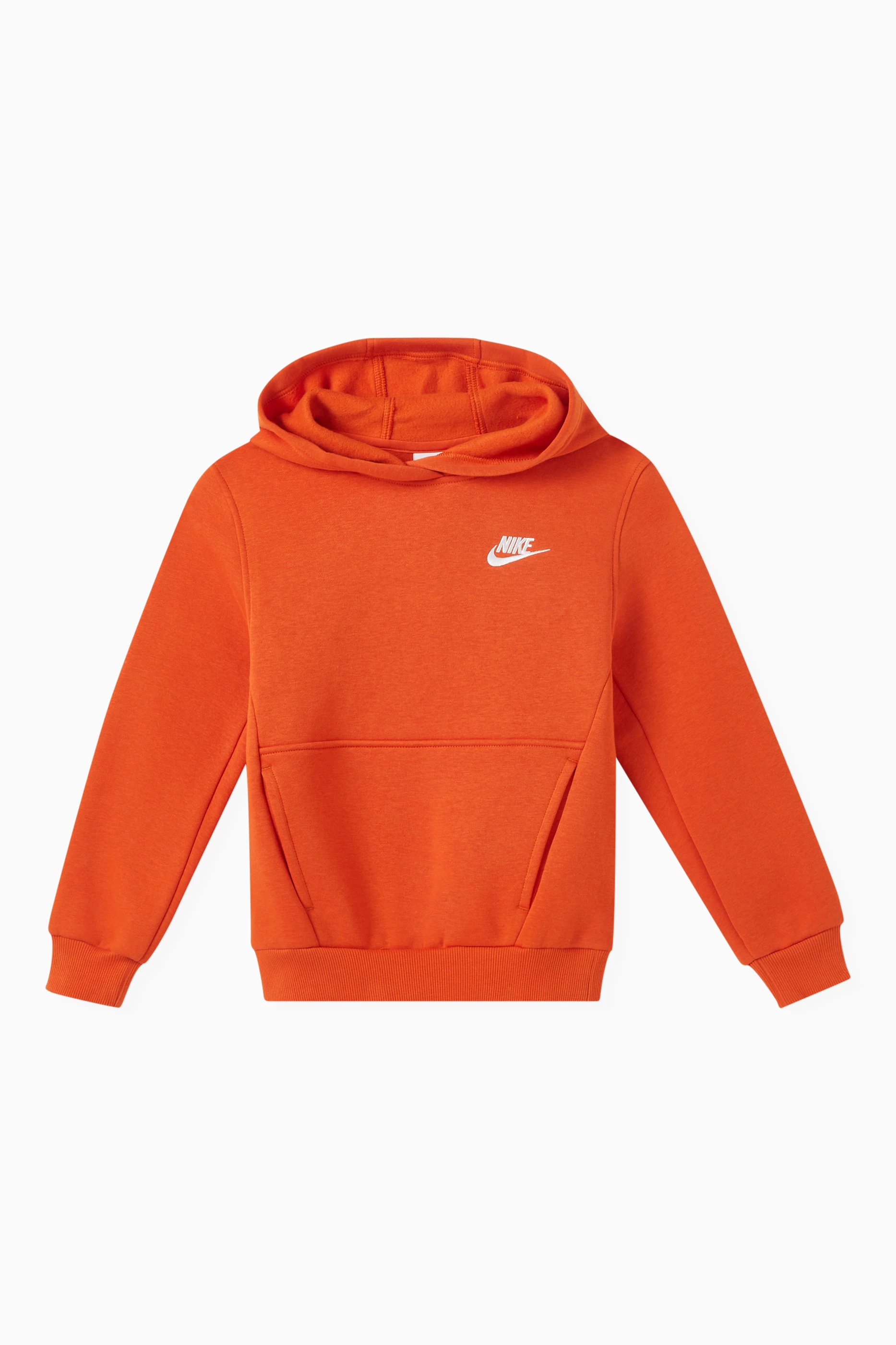 Buy Nike Orange Sportswear Club Hoodie in Fleece For Boys Online Ounass Saudi