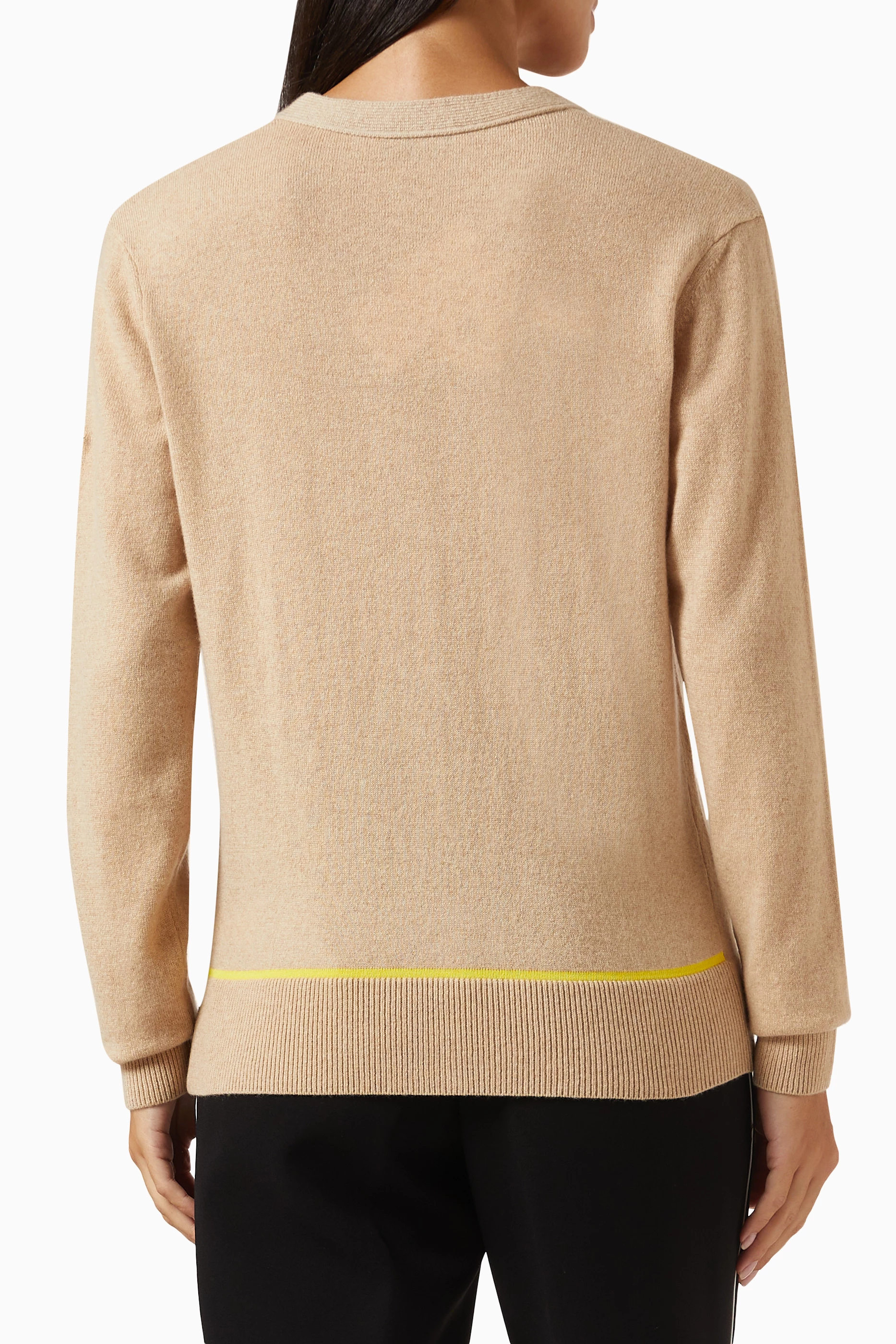 Buy Tory Burch White Sport Golfers Embroidered Cardigan in Cashmere For Women Online Ounass Saudi