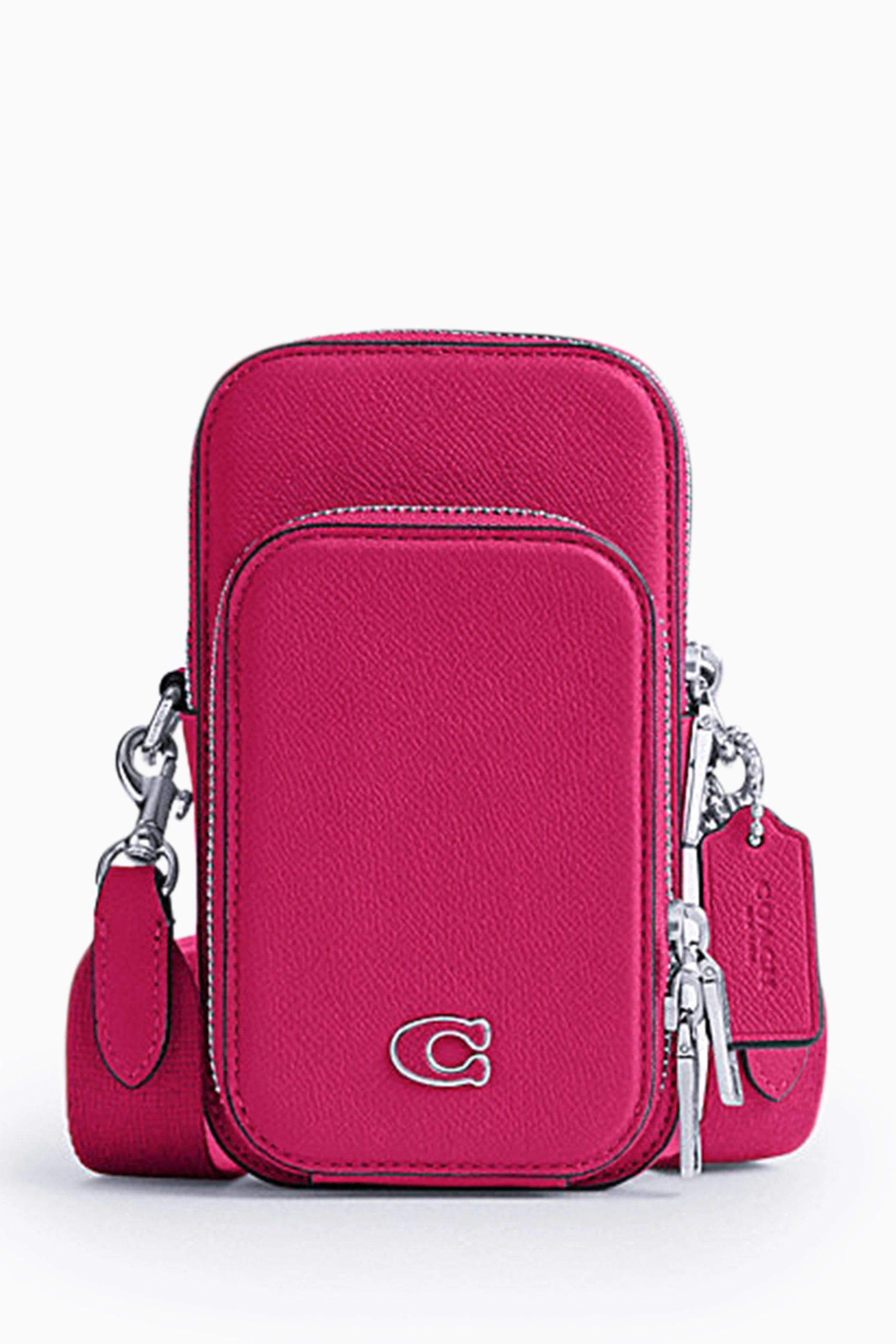 Buy Coach Pink Phone Crossbody Bag in Grained Leather For Men Online Ounass Saudi