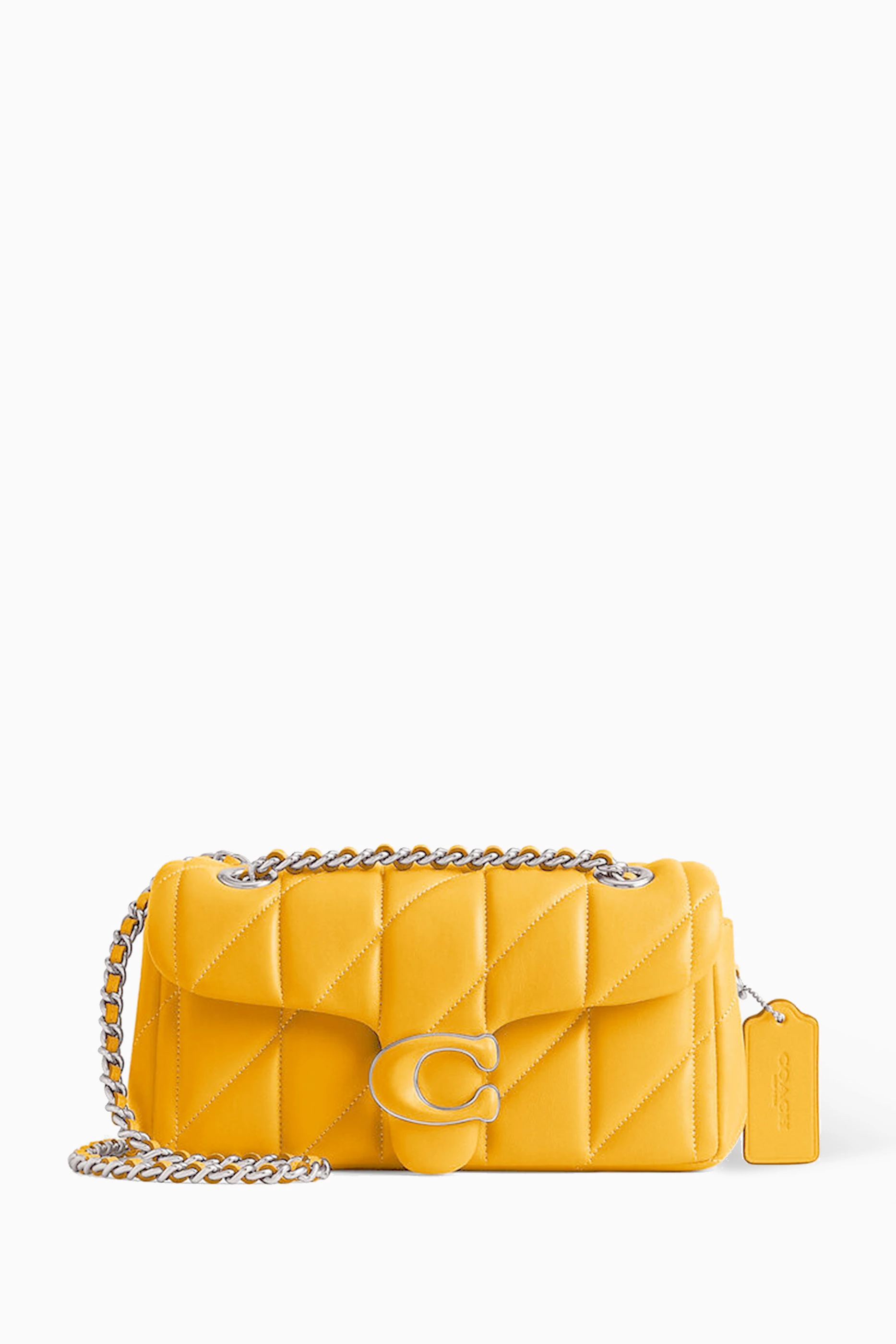 Coach yellow handbag hot sale