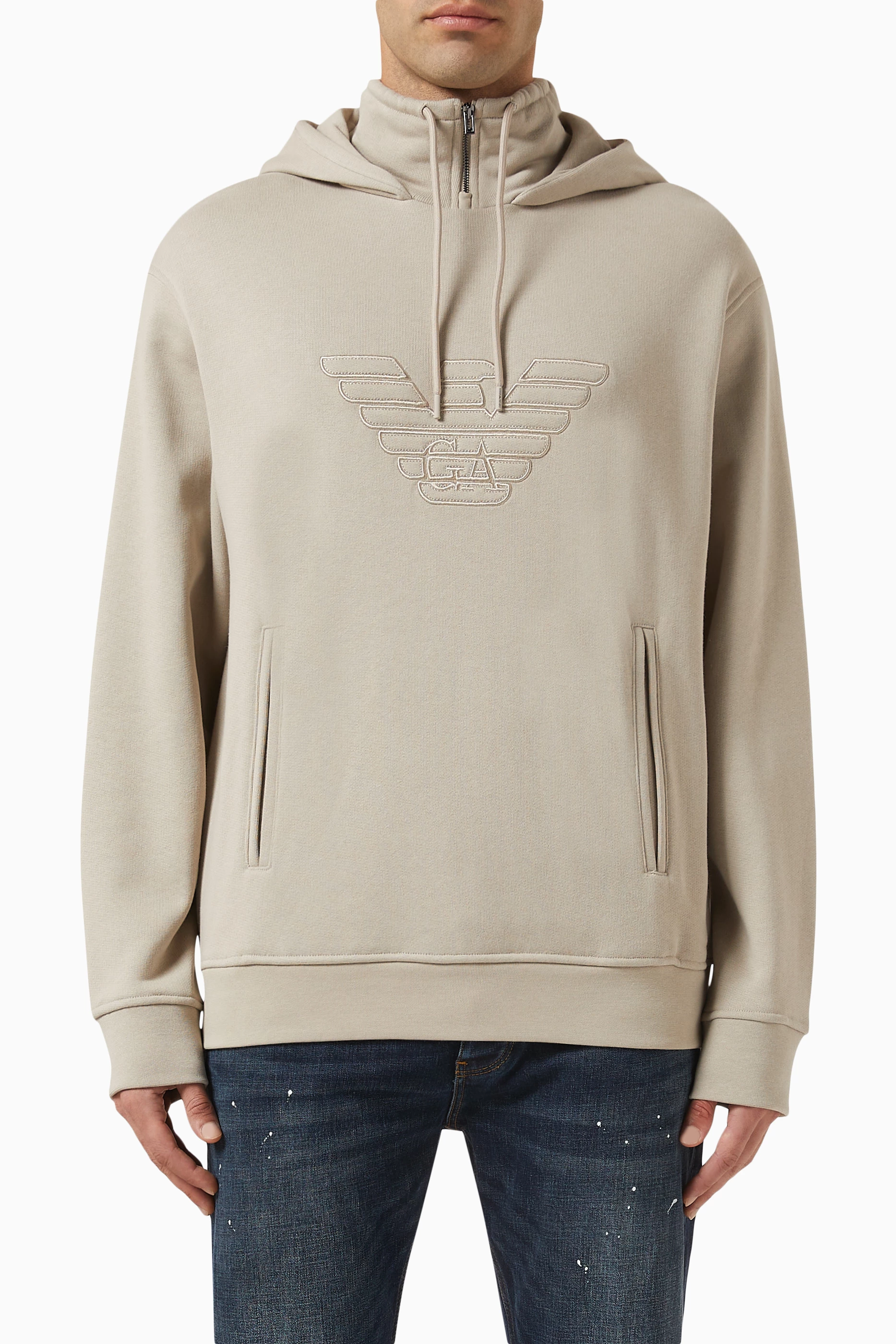 Armani logo hoodie 2025