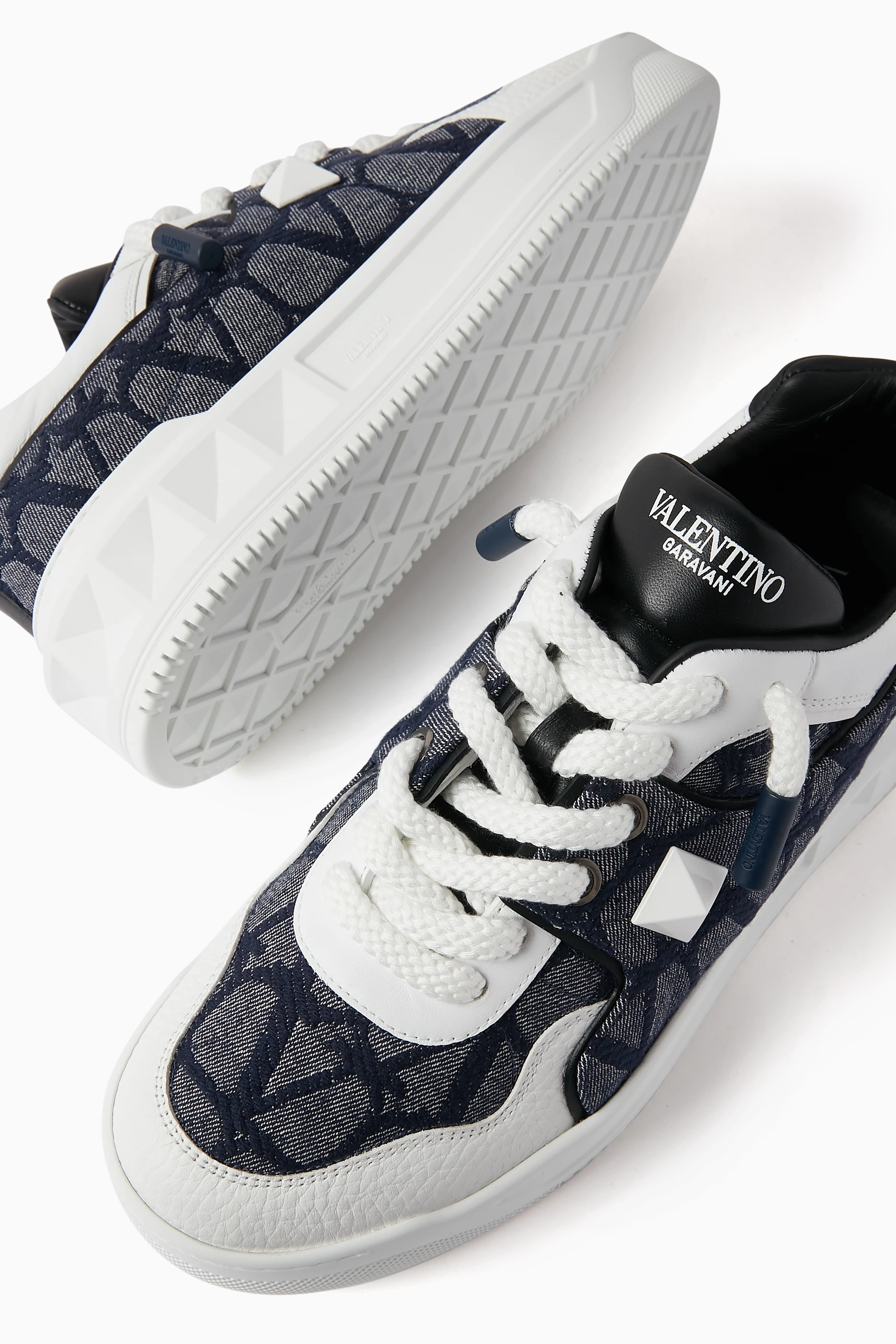 Buy Valentino Garavani White Valentino Garavani Toile Iconographe Motif Sneakers in Canvas and Leather For Men Online Ounass Saudi