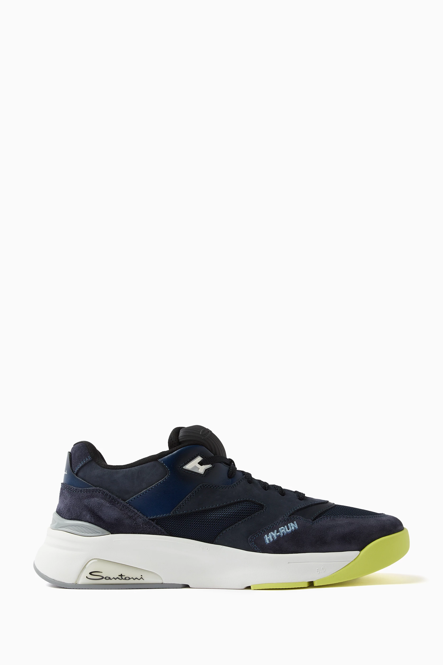 Buy Santoni Blue Hy-run Low-top Sneakers in Mesh-knit
