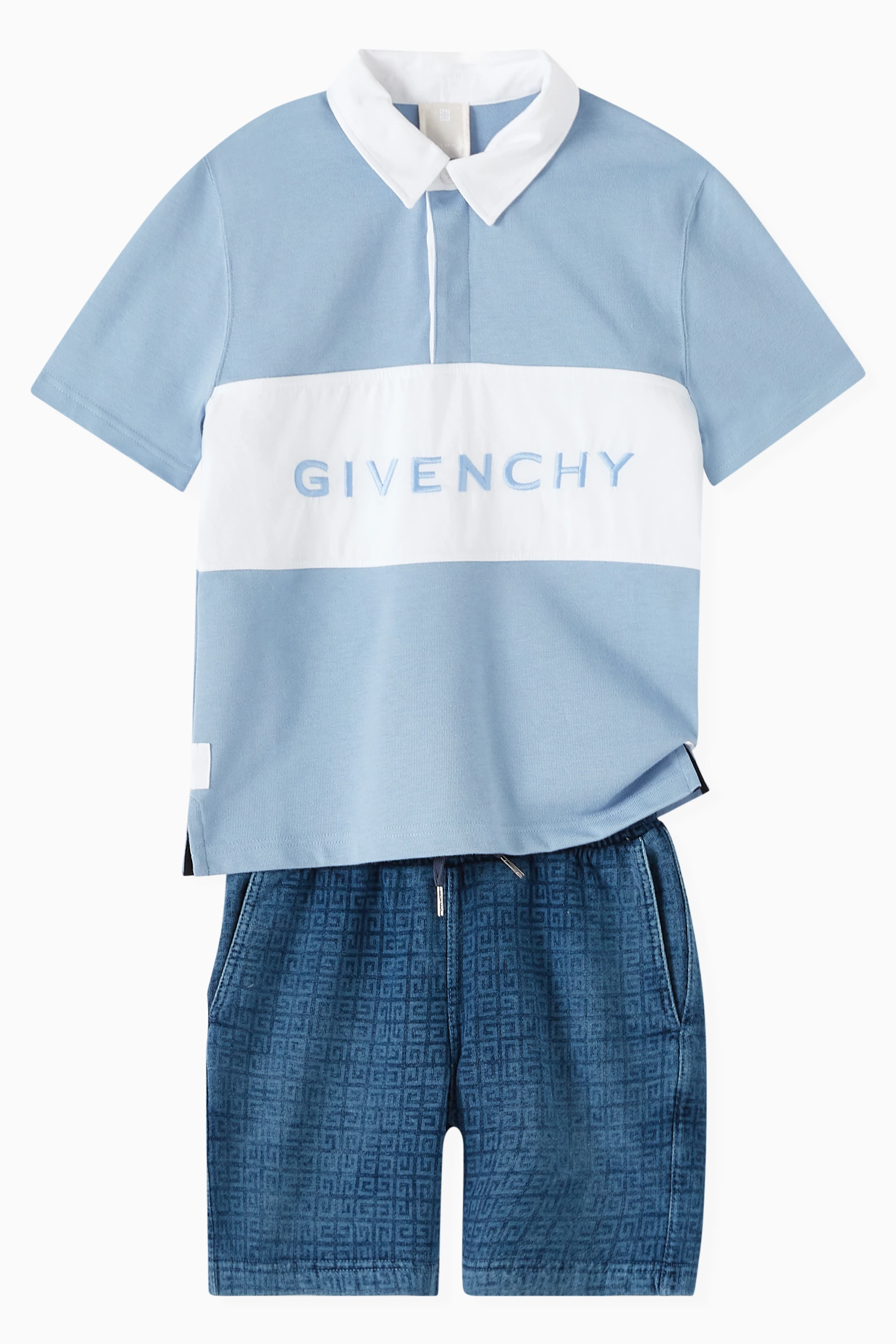 Buy Givenchy Blue Logo Polo Shirt in Cotton For Boys Online Ounass Saudi
