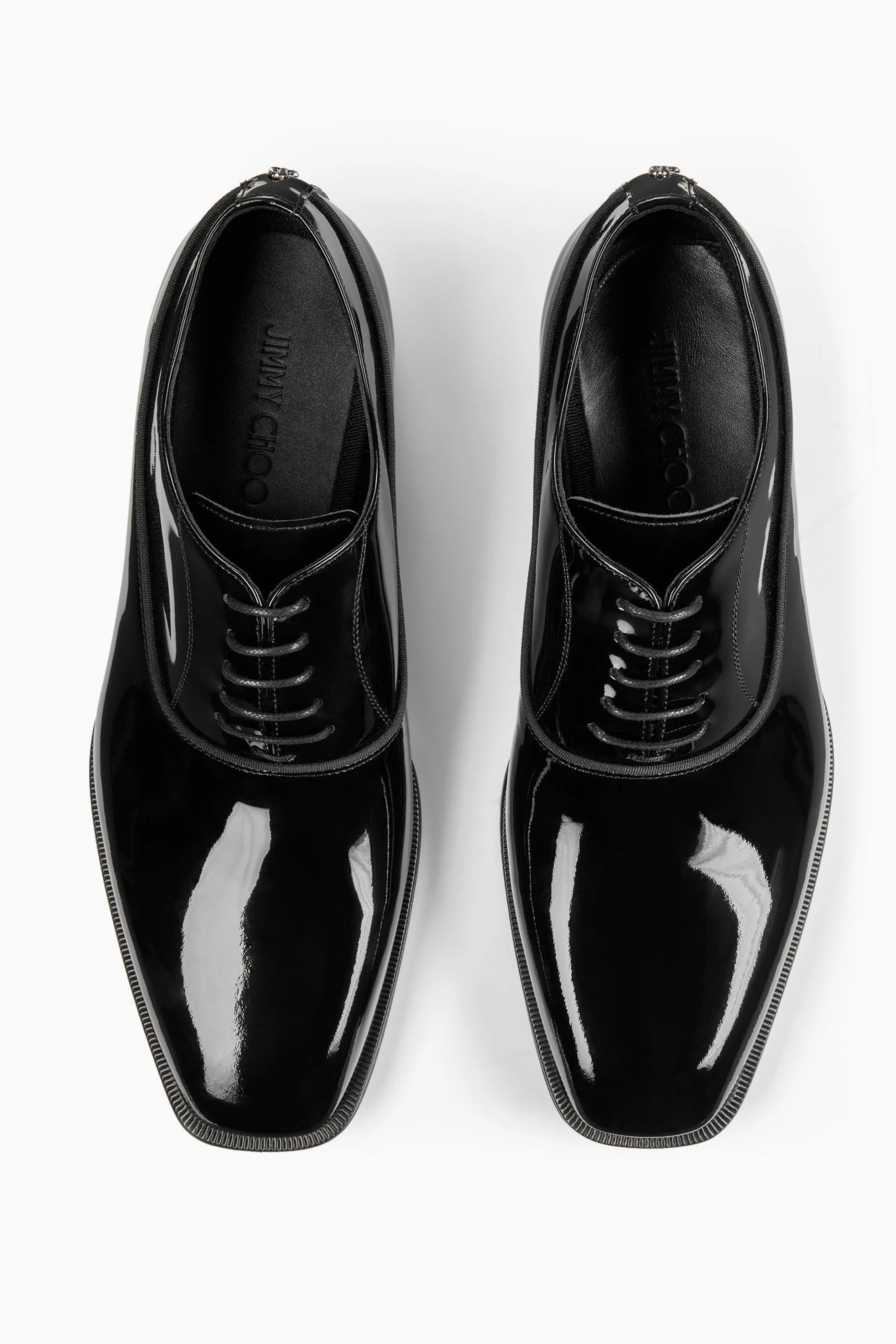 Buy Jimmy Choo Black Foxley Oxford Shoes in Patent Leather For Men Online Ounass Saudi