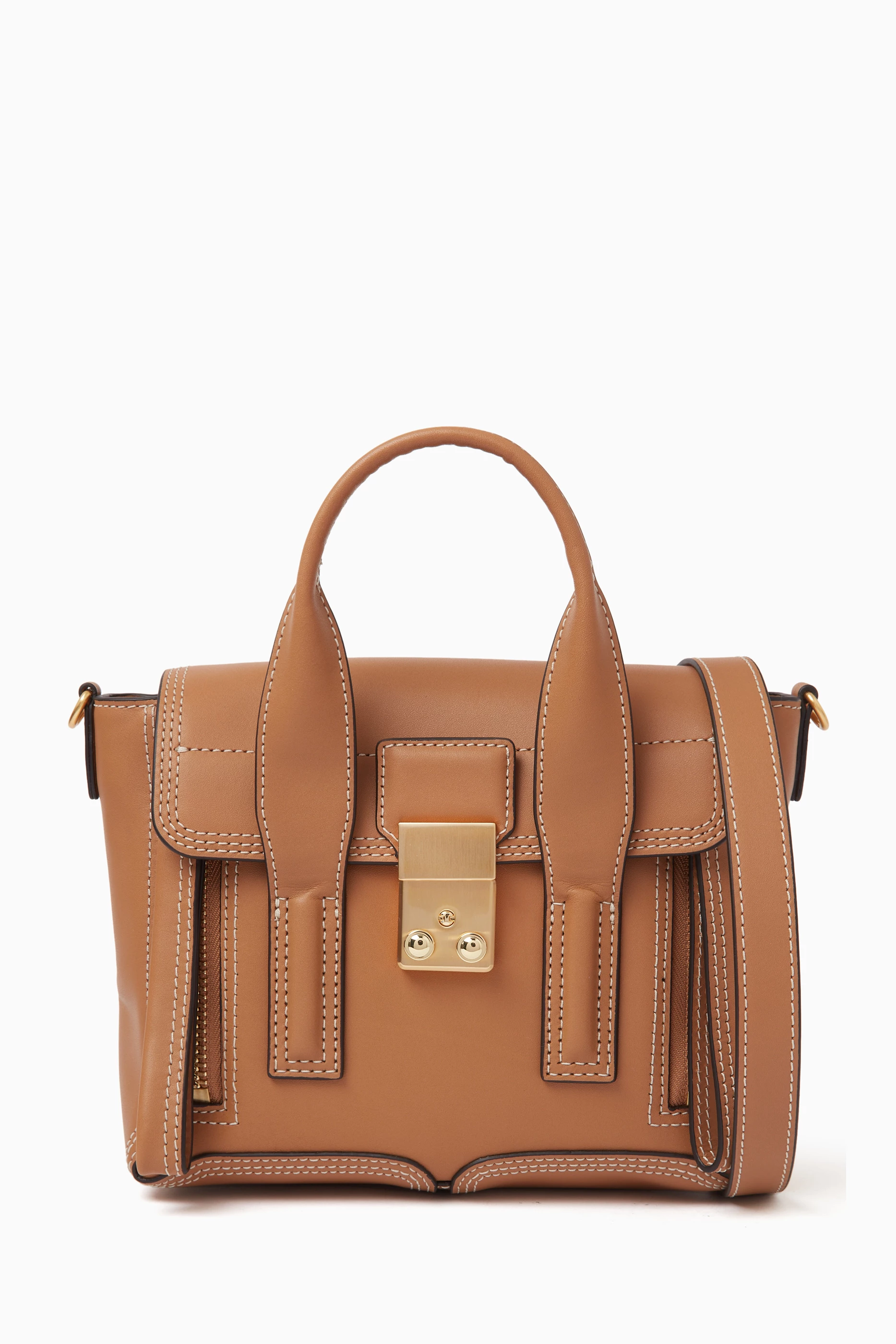 Buy 3.1 Phillip Lim Brown Mini Pashli Satchel Bag in Smooth Leather For Women Online Ounass Saudi