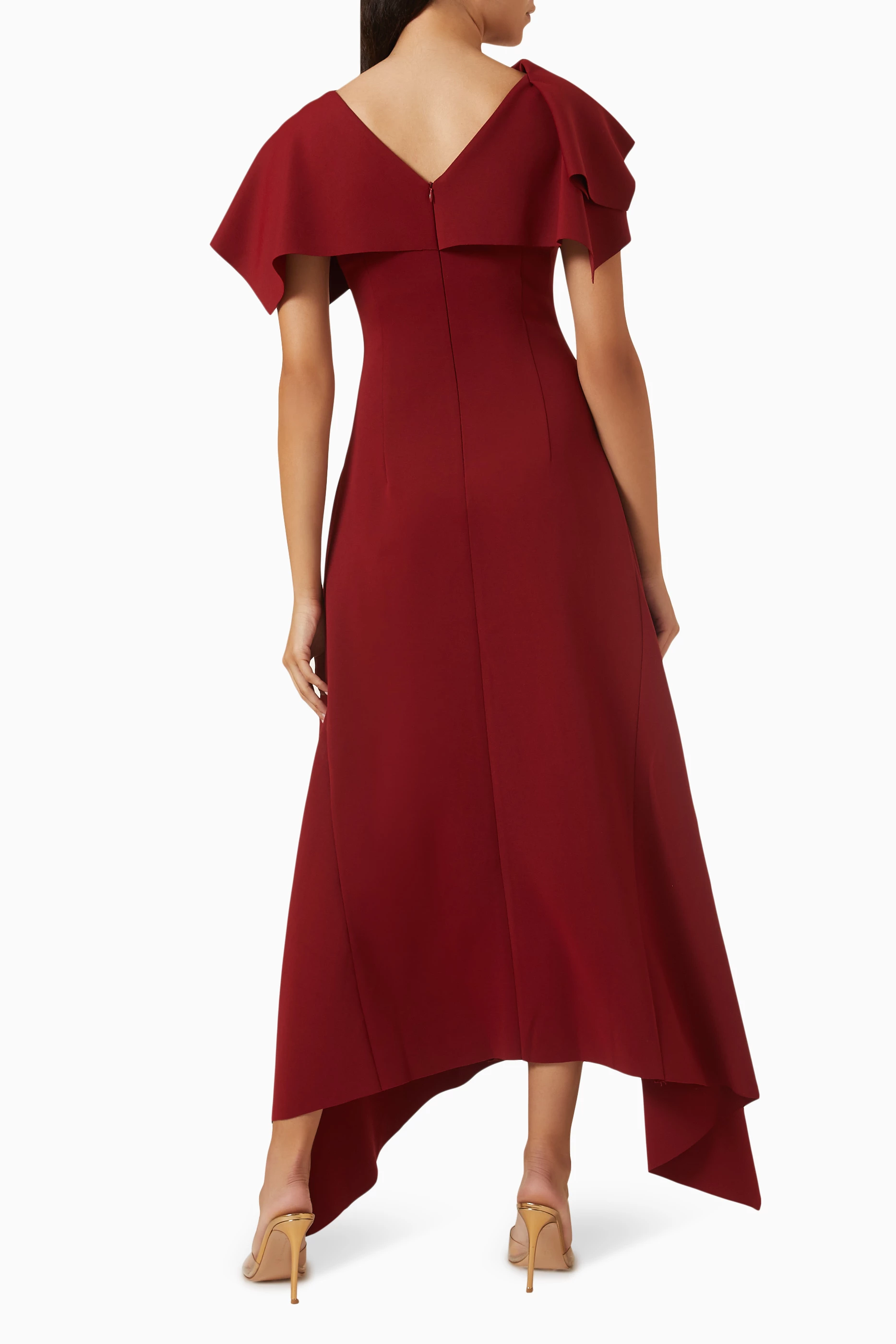 chats by c dam red dress SALLY M. HAJJAR Dress  CHATS by C.DAM