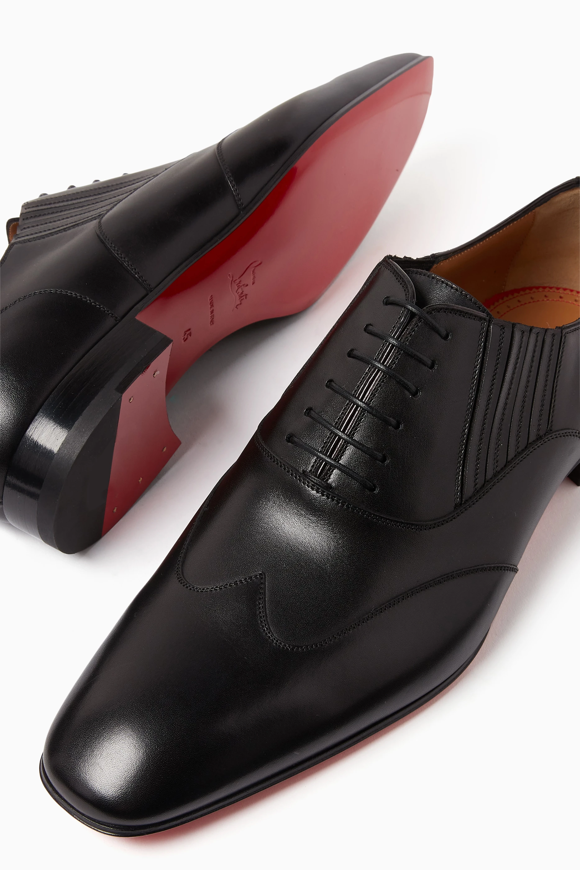 Buy Christian Louboutin Black My Amor W Oxford Shoes in Calf