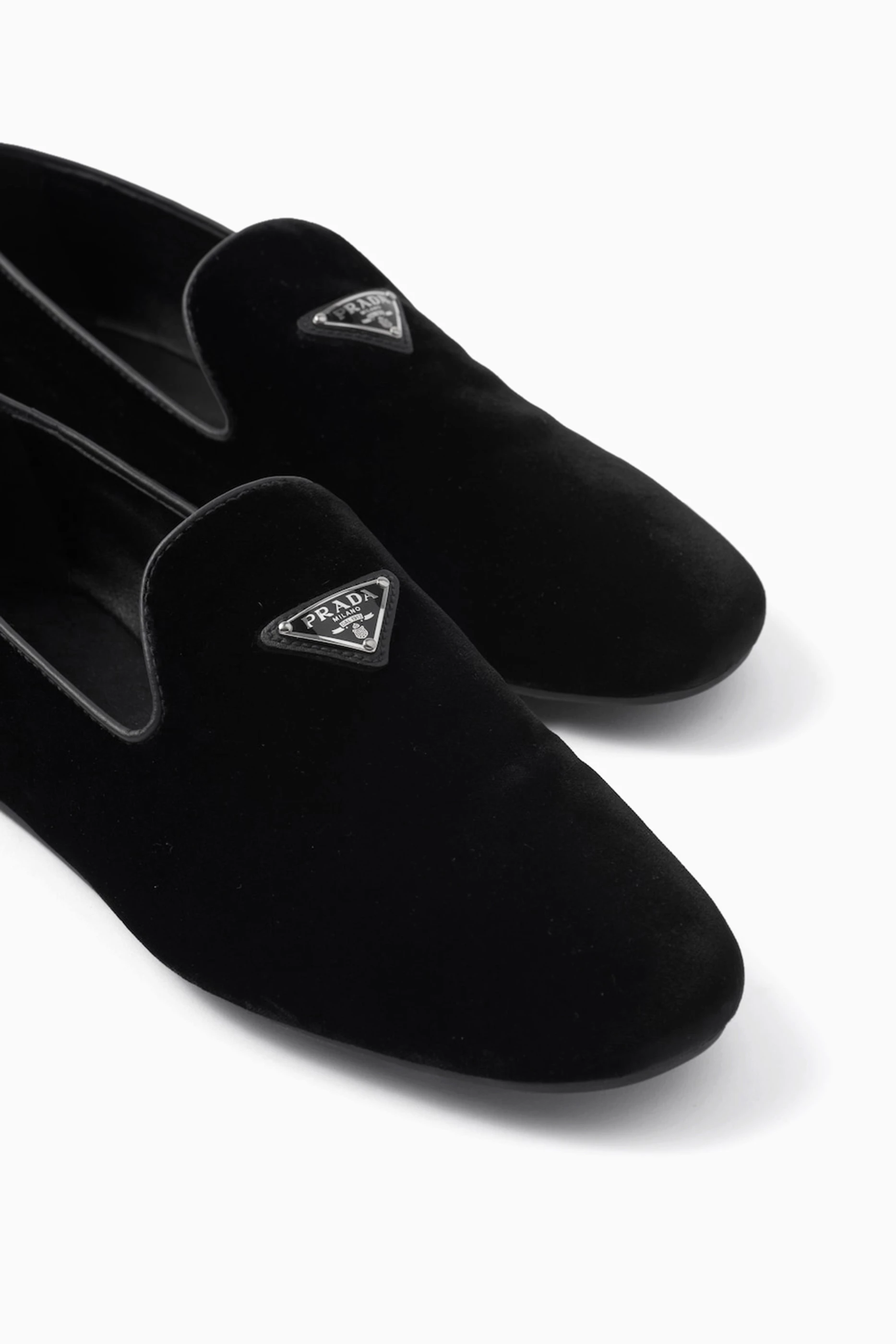 Prada velvet loafers clearance