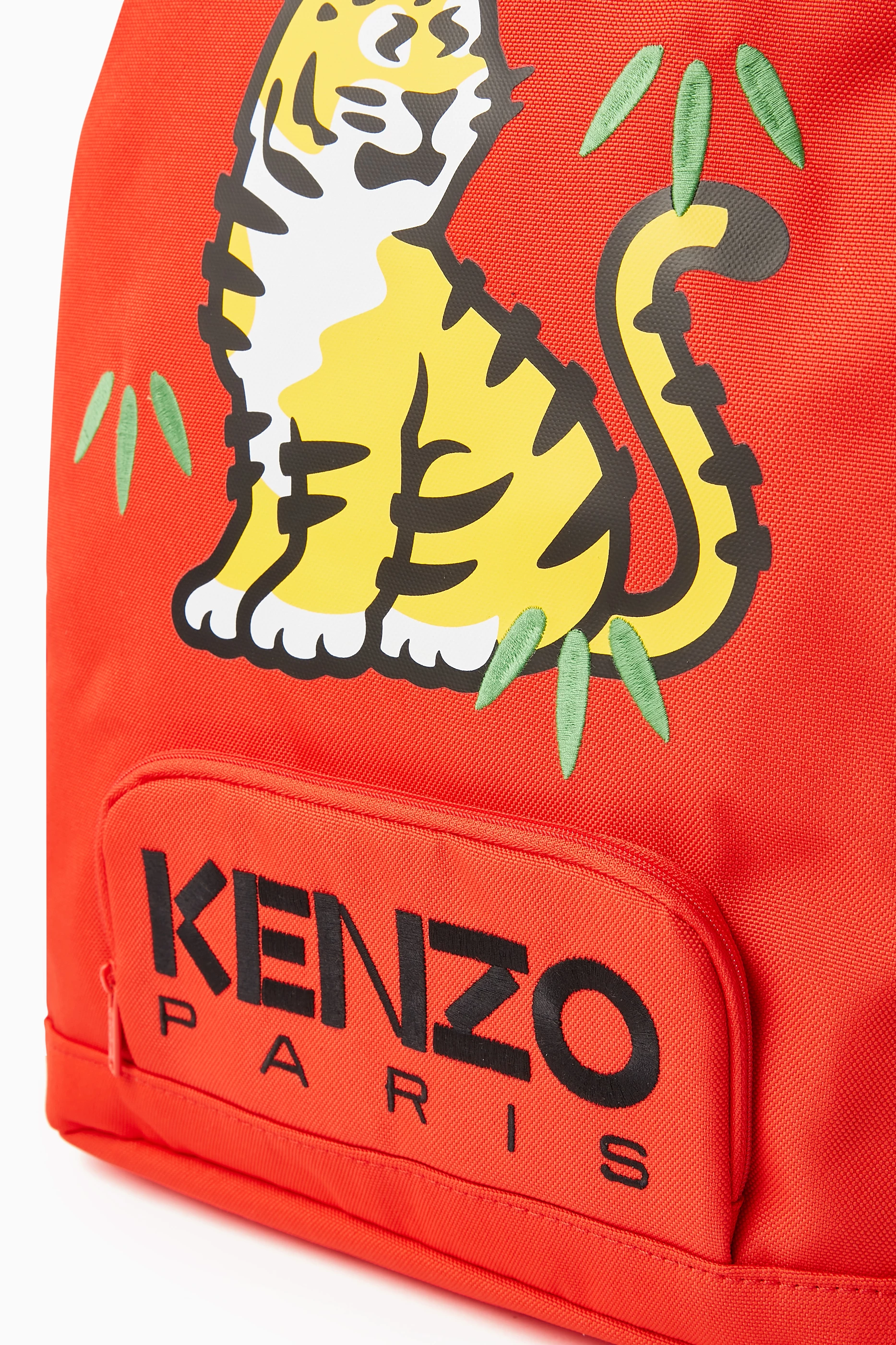 Buy KENZO KIDS Red Logo embroidered Backpack For Boys Online Ounass Saudi