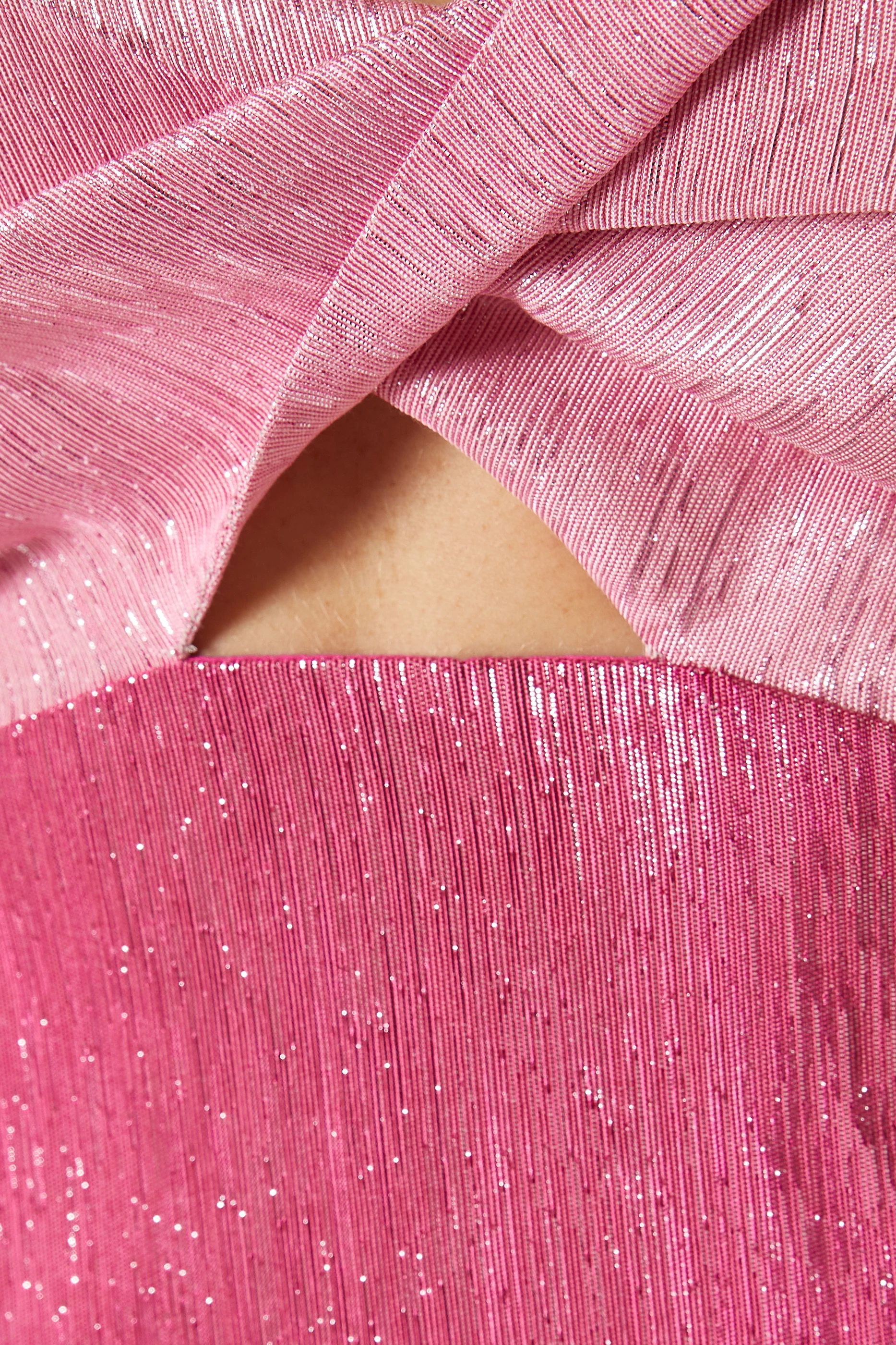 Topshop pink plisse dress discount