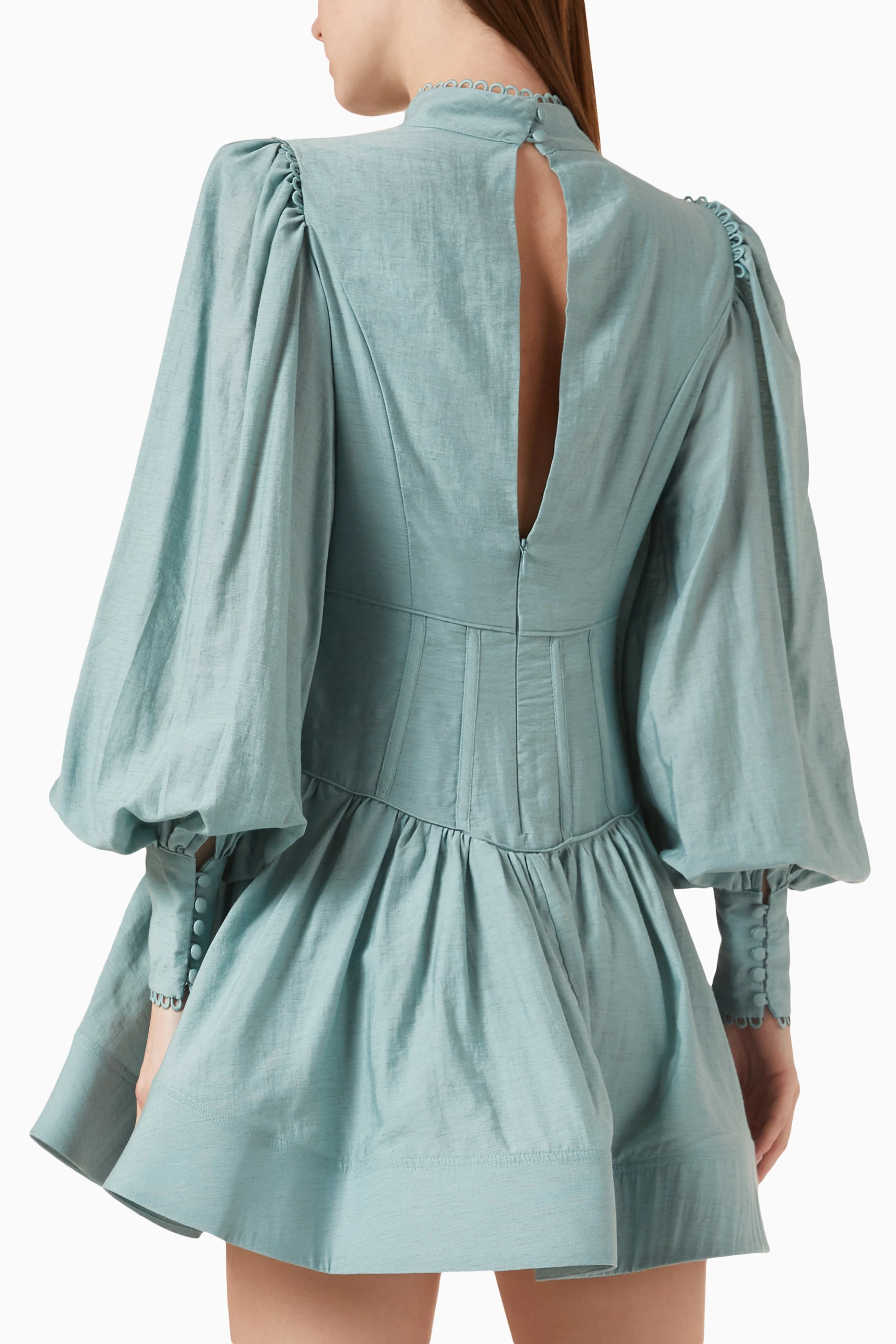 Buy St Armont Green Isabel Cut-out Mini Dress For Women Online