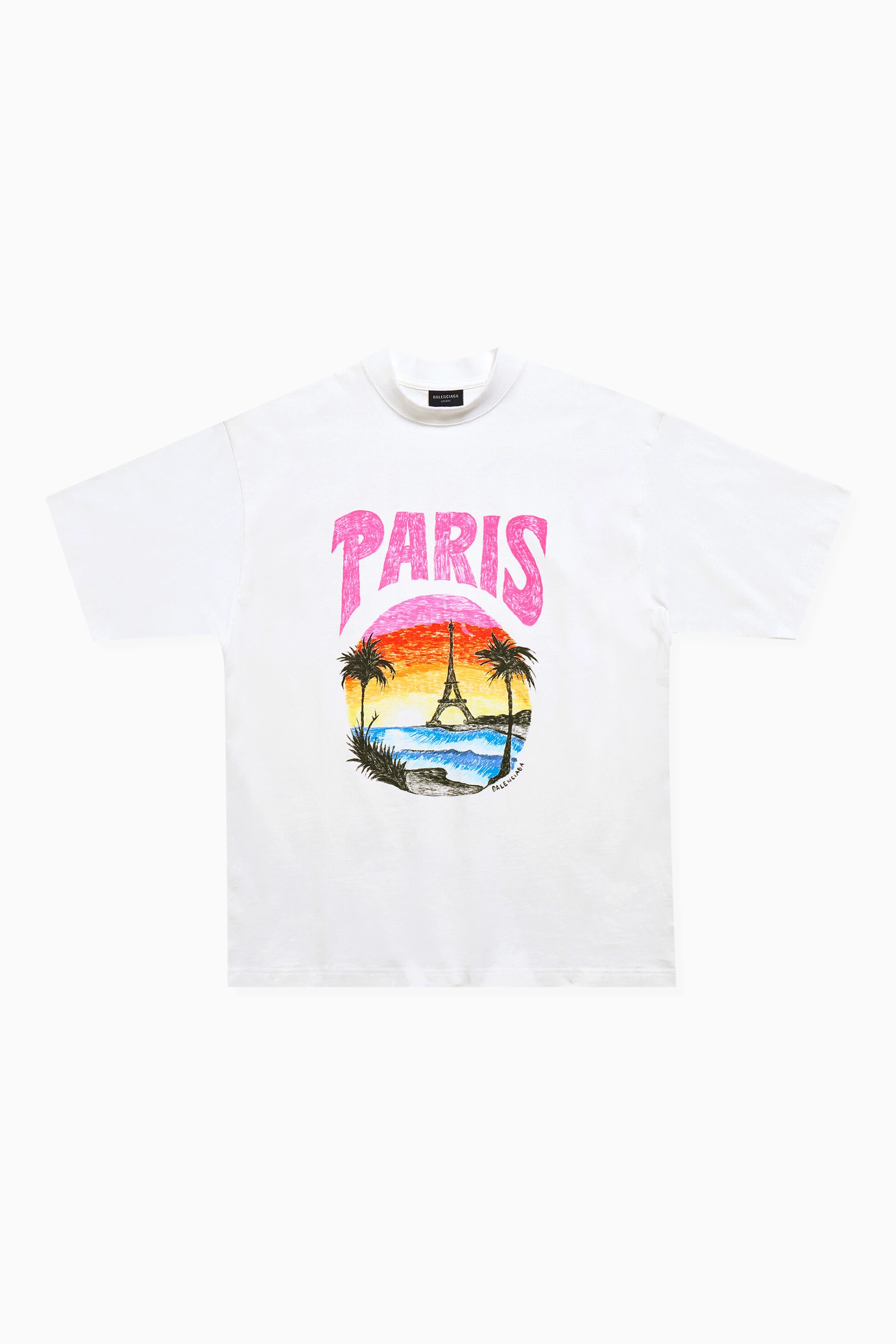 特大セール【BALENCIAGA】PARIS TROPICAL ROUND フーディ Balenciaga Paris Tropical Round Hoodie Oversized | Saks