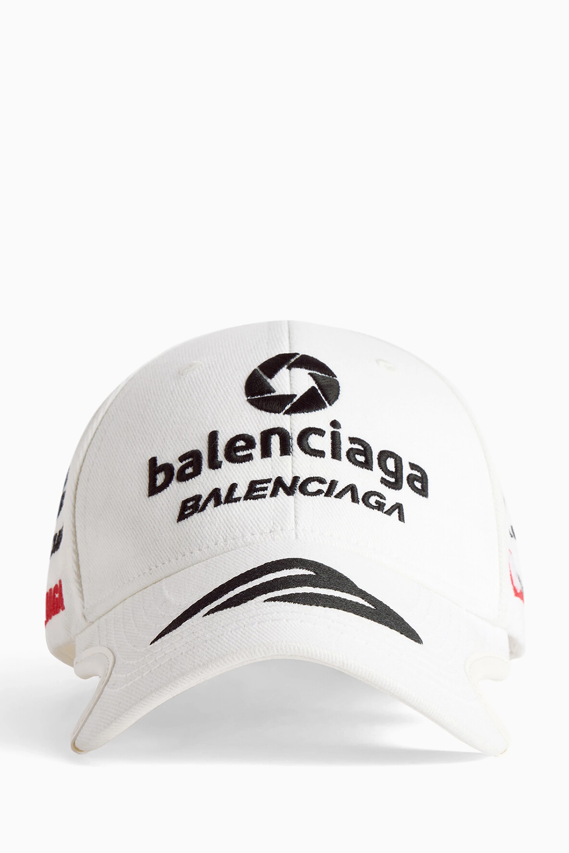 Buy Balenciaga White Unisex Top League Cap in Cotton Drill For