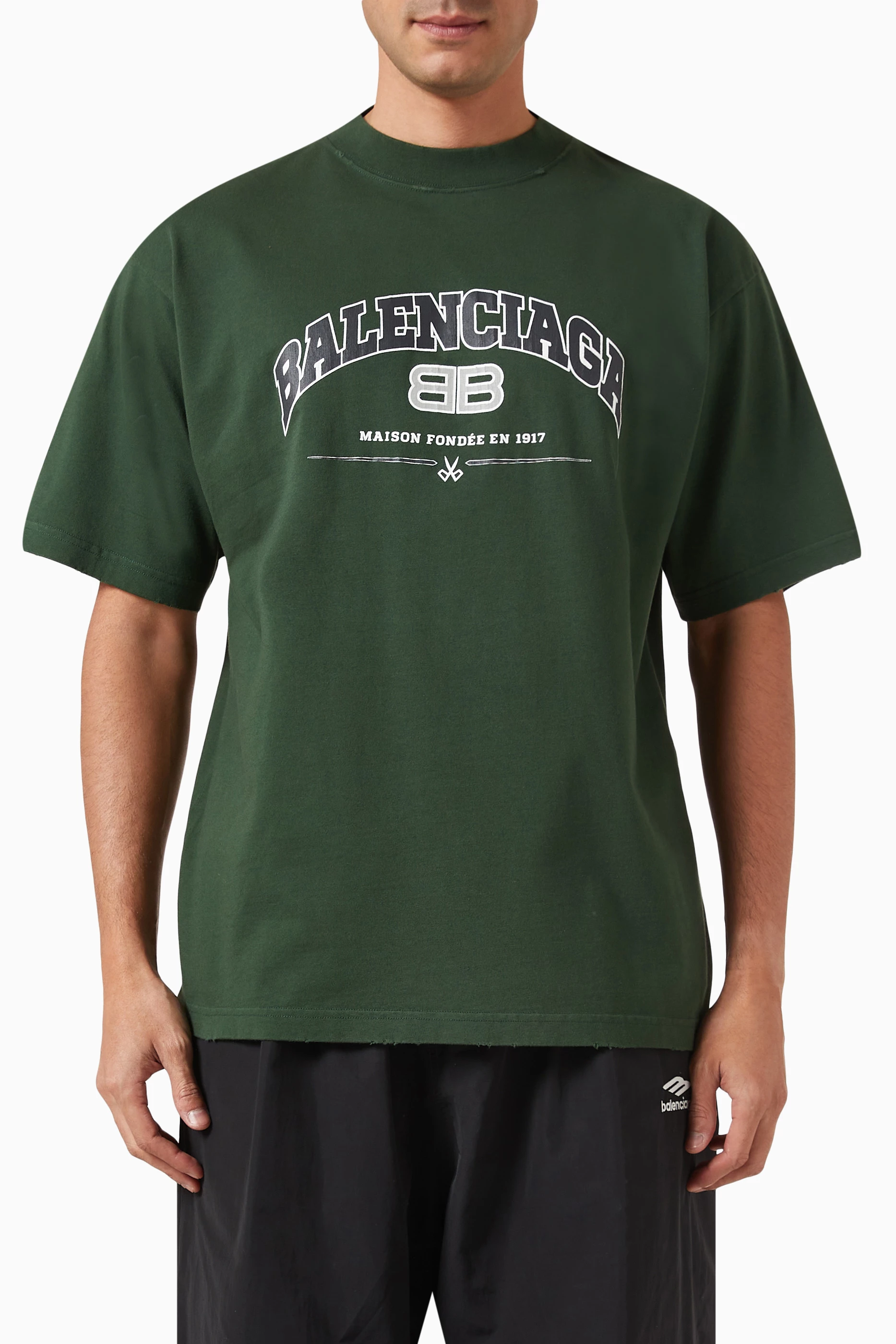 Balenciaga green t shirt shop