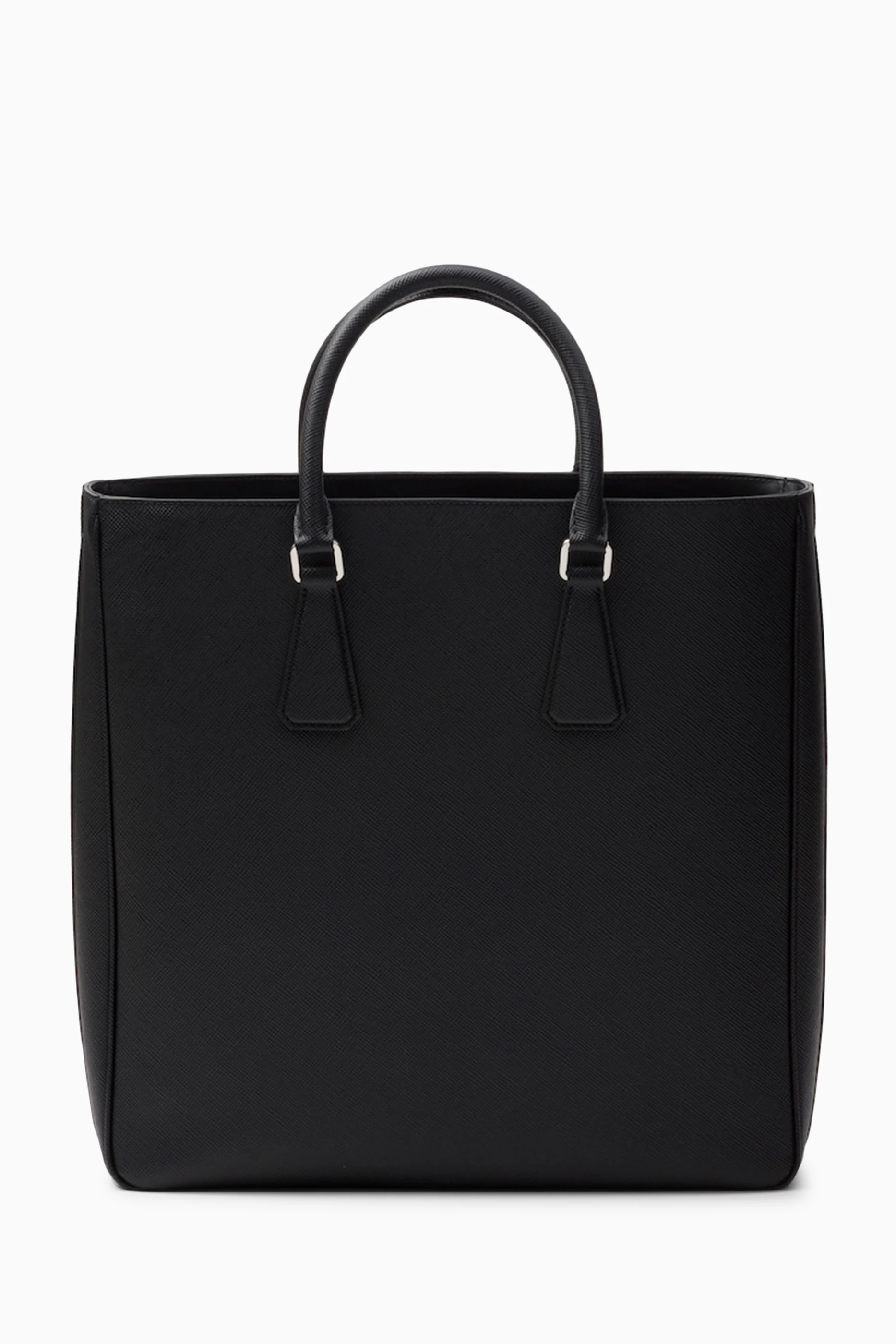 Buy Prada Black Logo Tote Bag in Saffiano Leather For Men Online Ounass Saudi