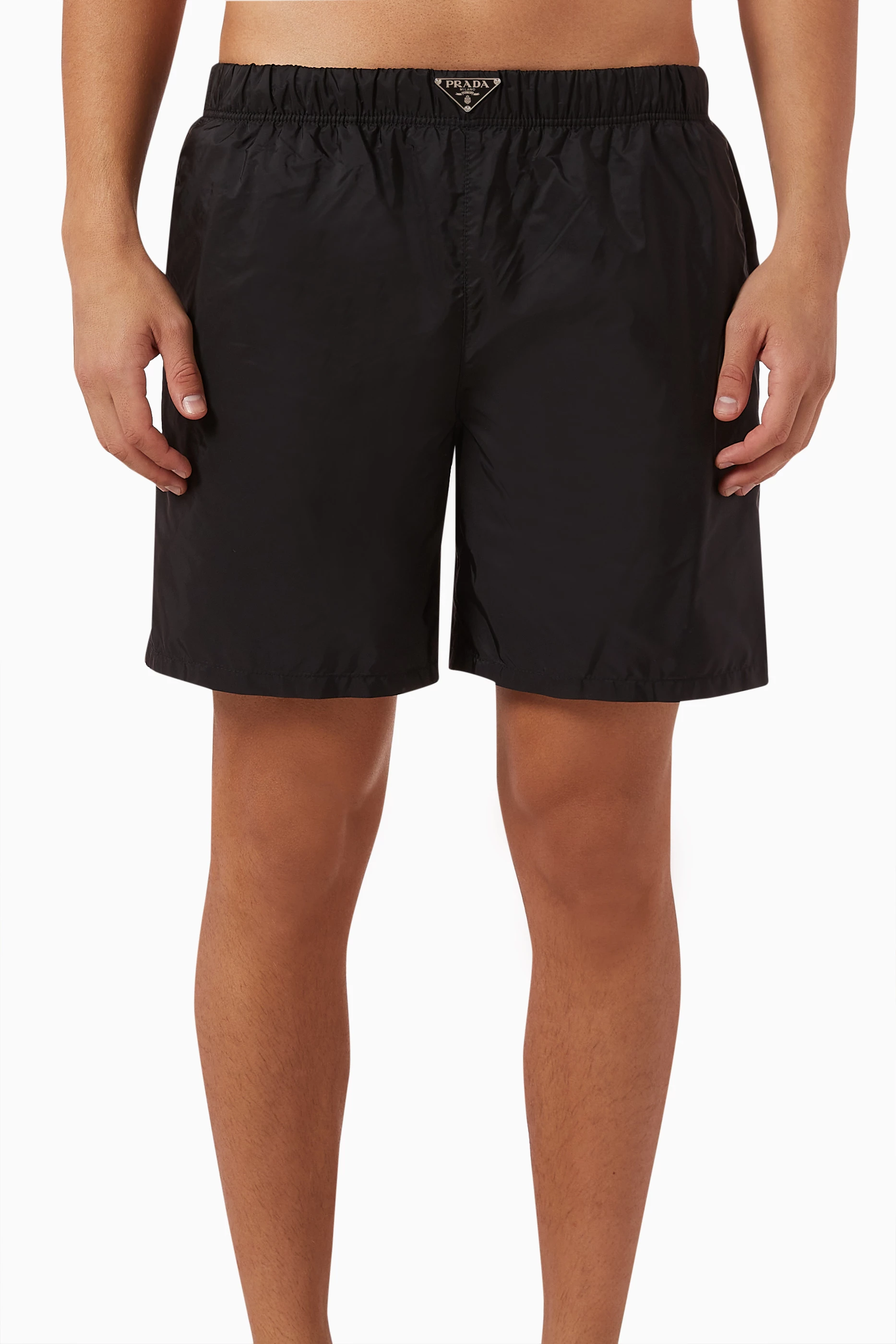 Buy Prada Black Swim Shorts in Recycled Nylon For Men Online Ounass Saudi