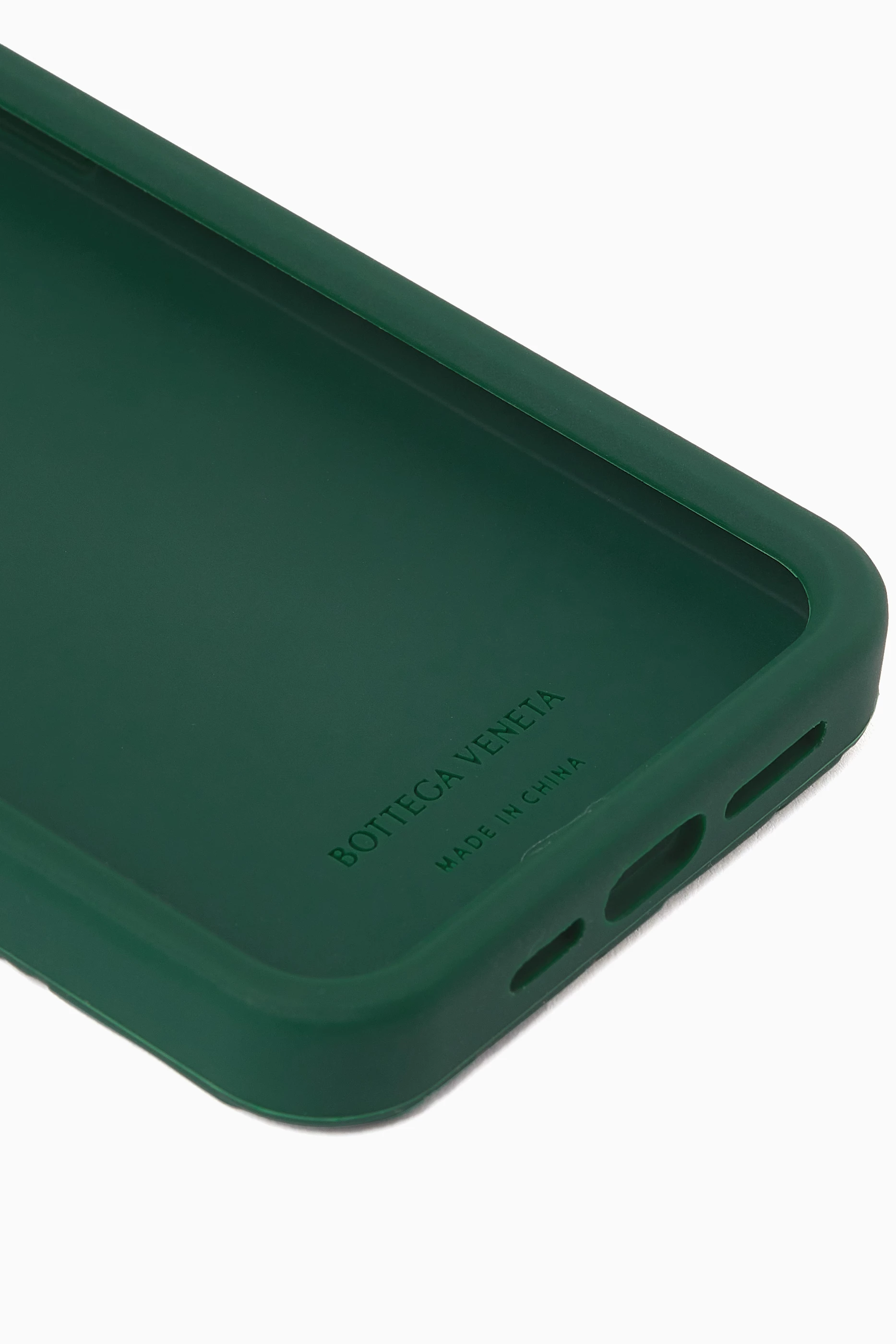 Buy Bottega Veneta Green iPhone 14 Pro Max Phone Case in Silicone