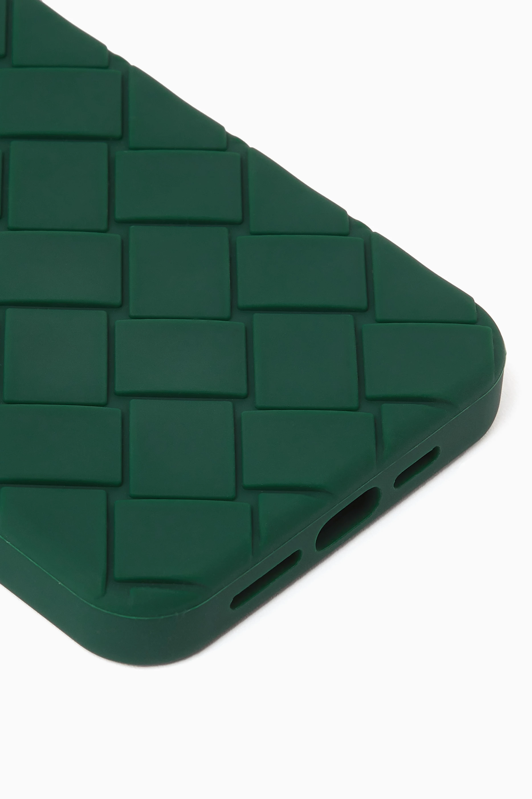 Buy Bottega Veneta Green iPhone 14 Pro Max Phone Case in Silicone