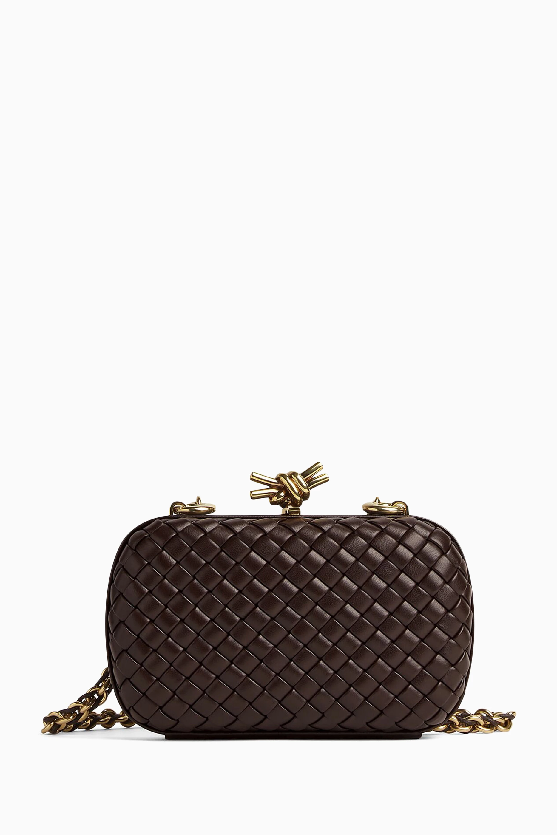 Bottega veneta leather knot clutch best sale