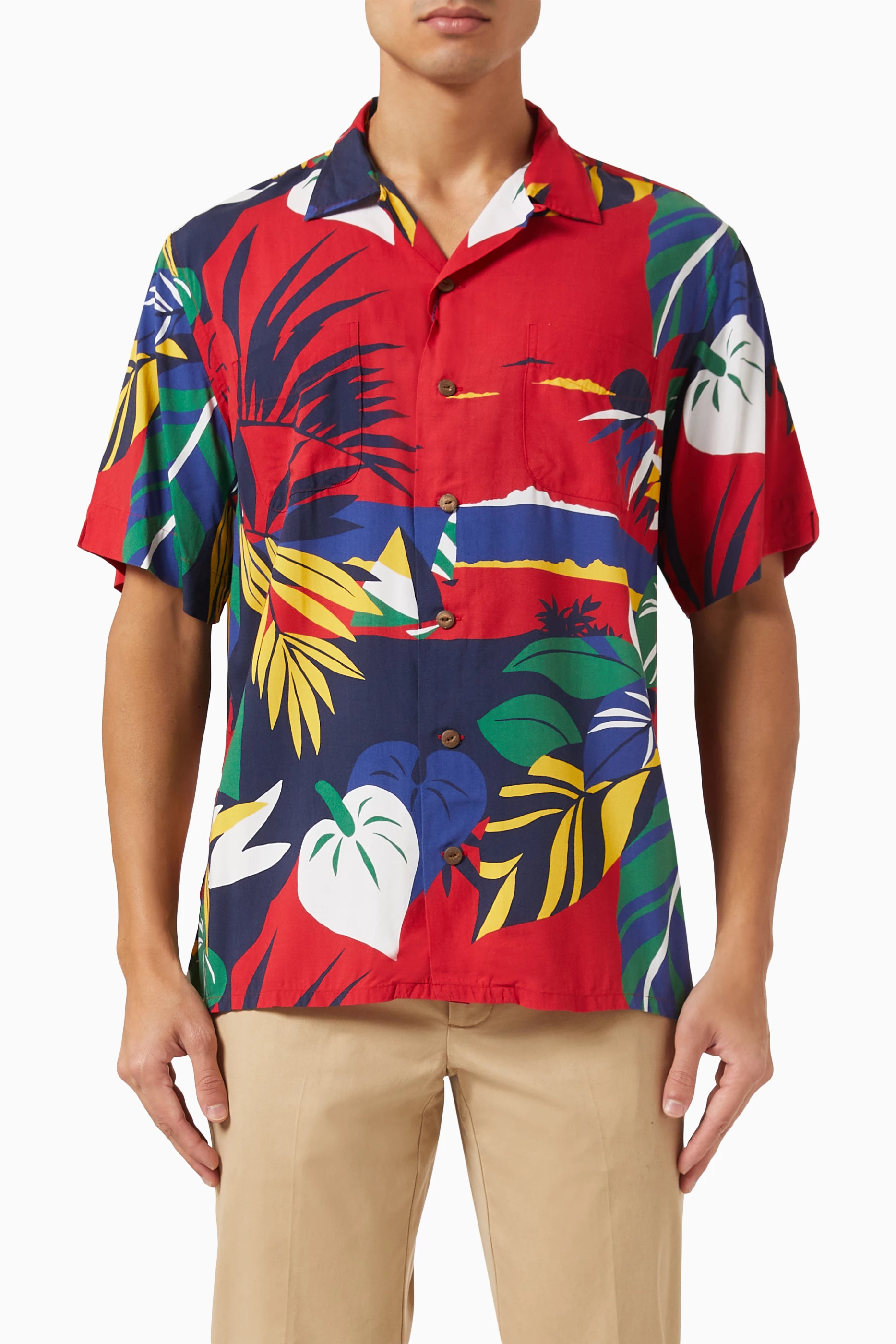 Buy Polo Ralph Lauren Multicolour x Hoffman Fabrics Tropical-print