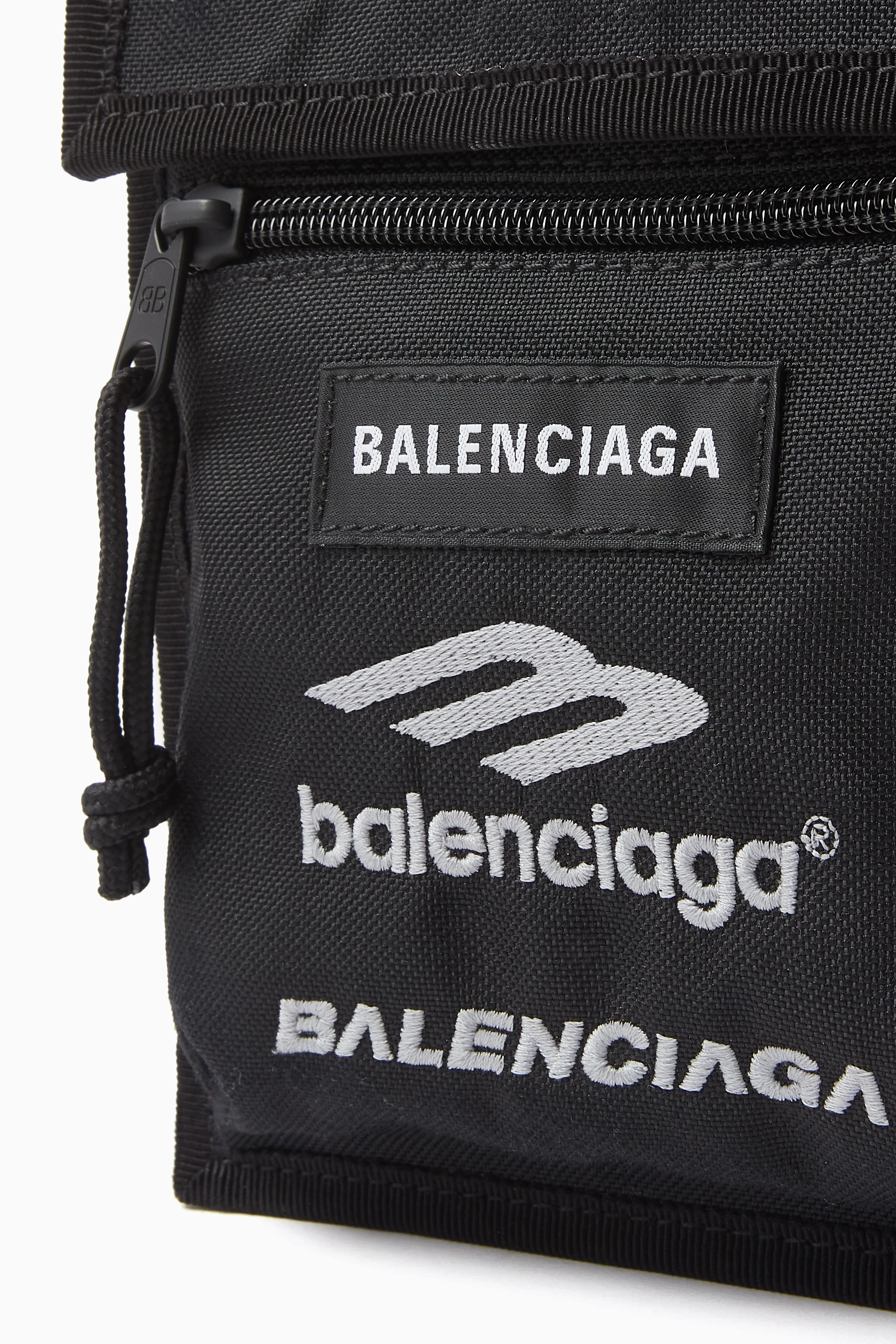 ◆BALENCIAGA 23AW◆Explorer ナイロン ポーチ / Black◆ Men's Explorer Pouch With Strap Small in Black | Balenciaga US