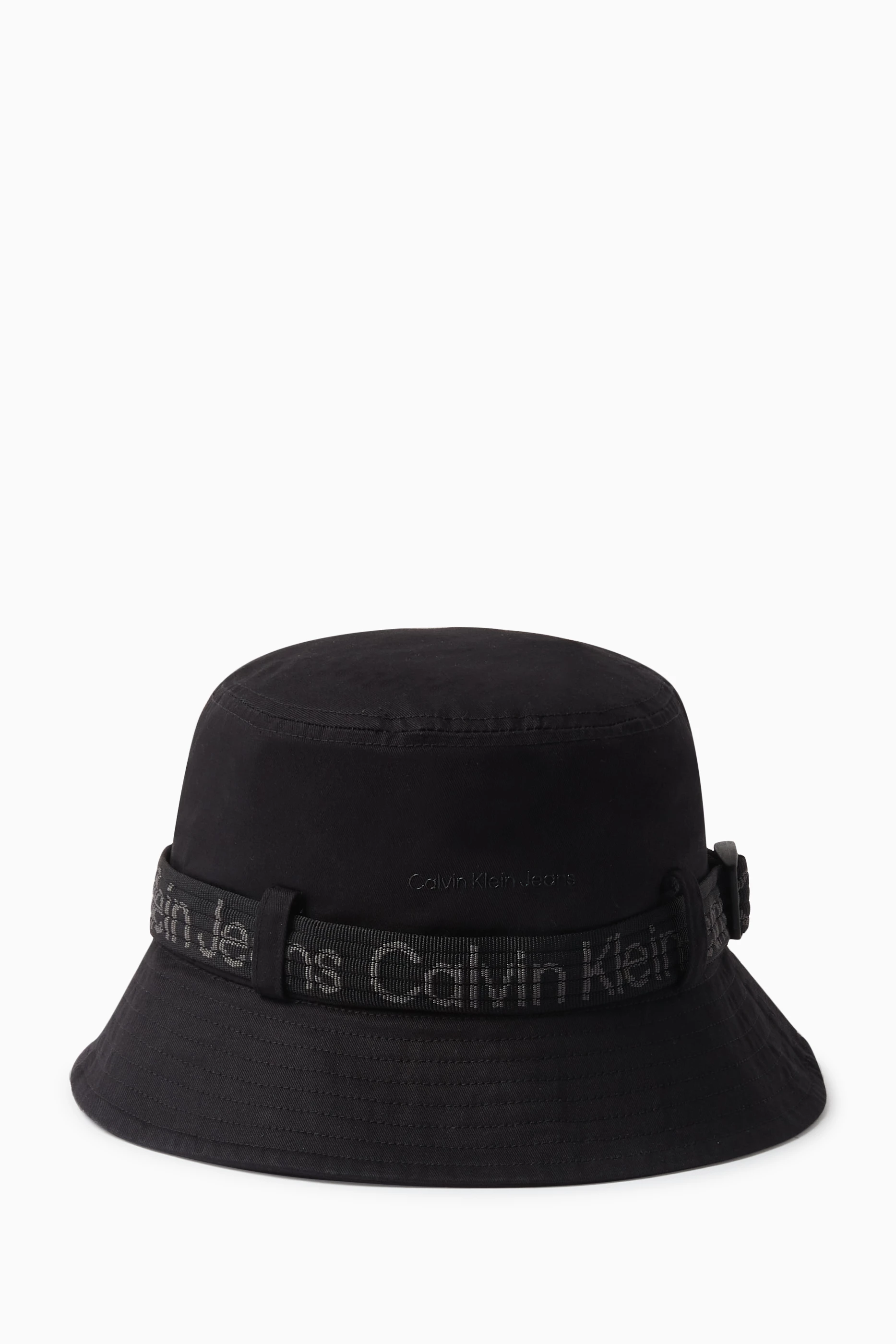 Buy Calvin Klein Jeans Black Ultralight Bucket Hat For Men Online - Technical View