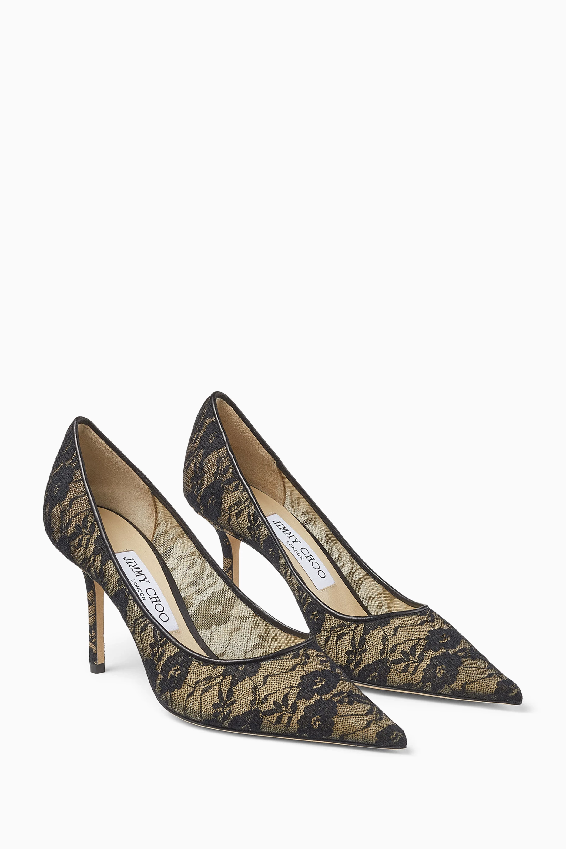 Buy Jimmy Choo Black Love 85 Pumps in Lace For Women Online Ounass Saudi