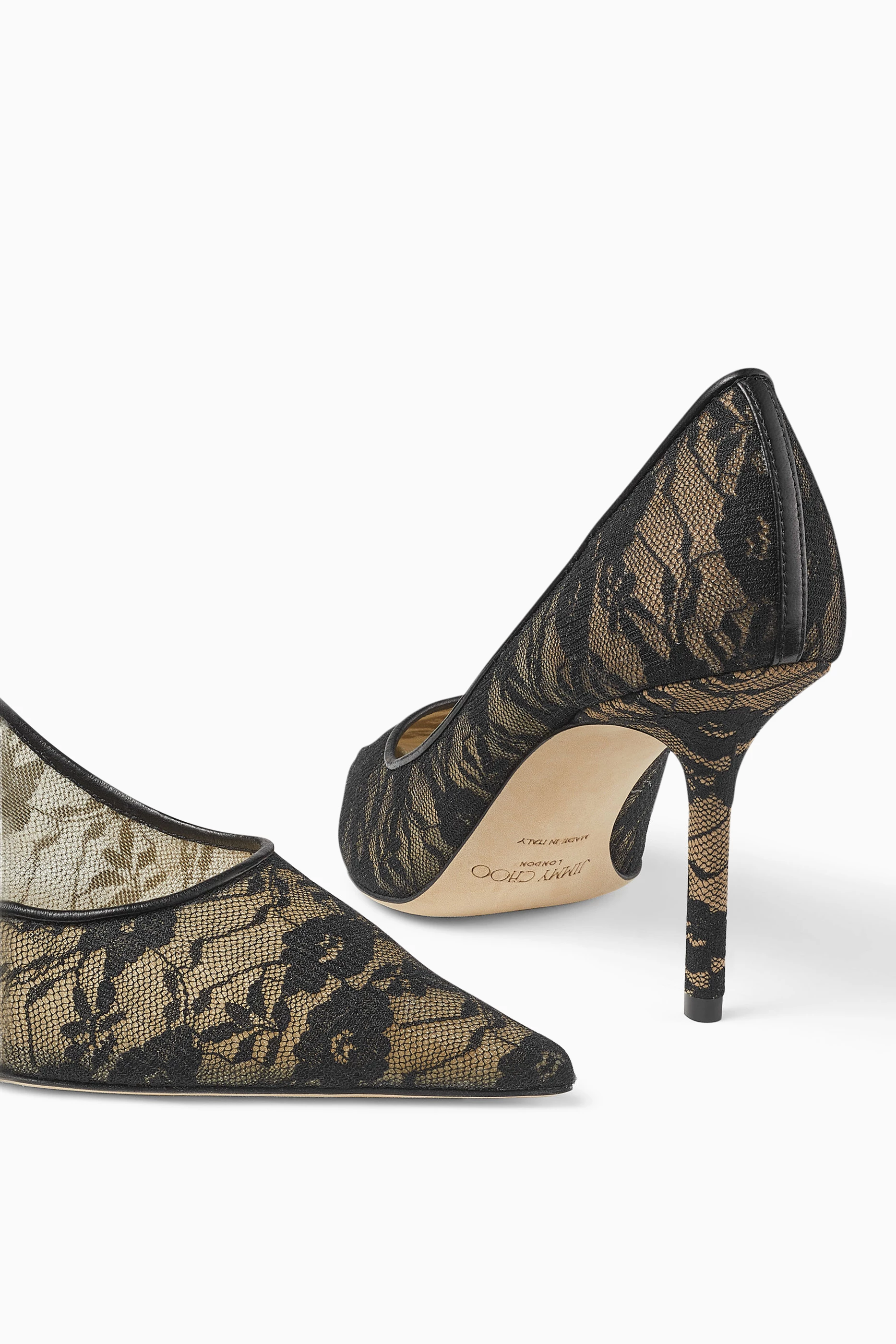 Buy Jimmy Choo Black Love 85 Pumps in Lace For Women Online Ounass Saudi