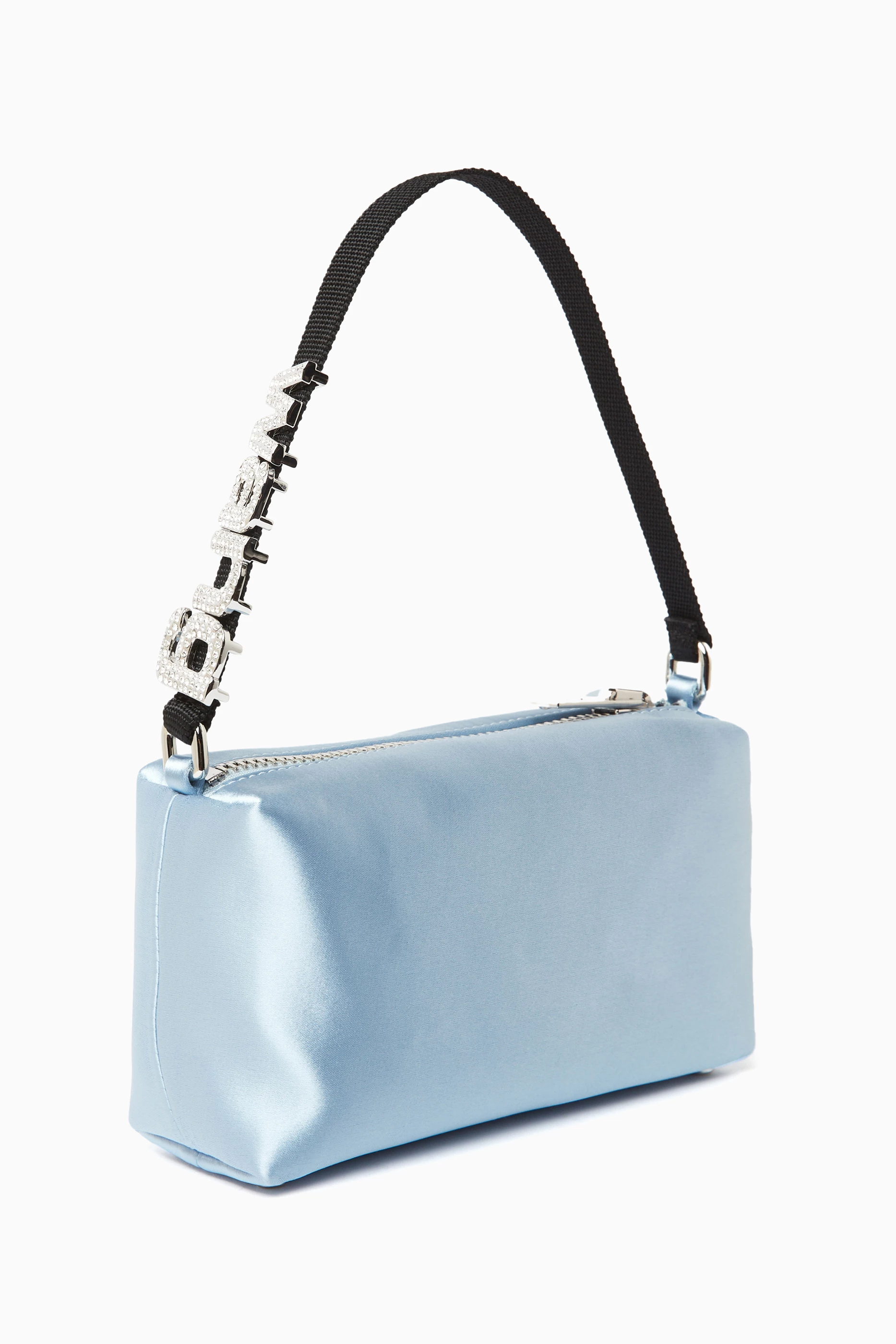 【関税&送料込】Alexander Wang Pouch Heiress Medium HEIRESS POUCH IN SATIN in BLACK | alexanderwang®
