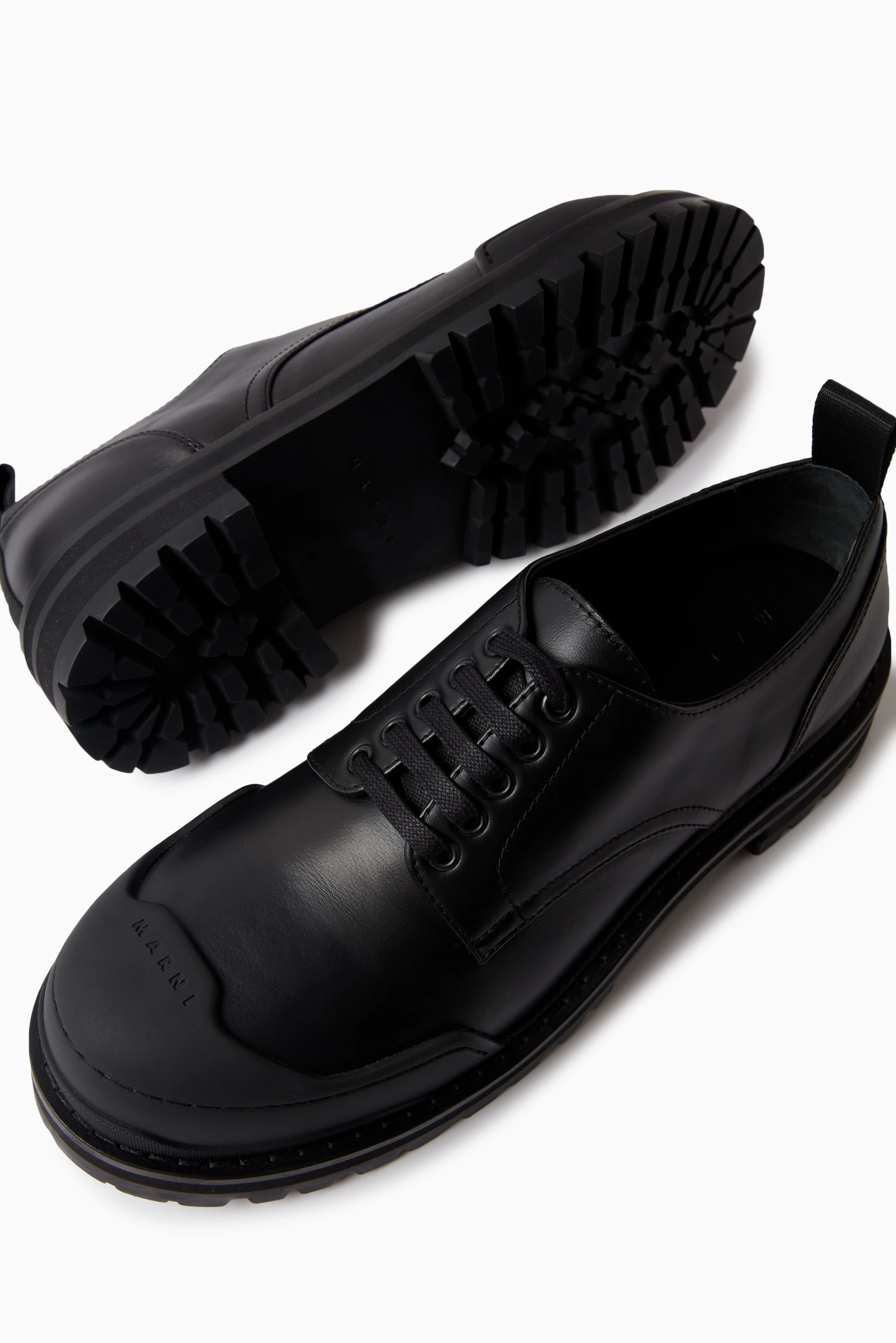 靴 MARNI Leather Derby Boots black size44 Buy Marni Black Army Derby Shoes in Leather For Men Online