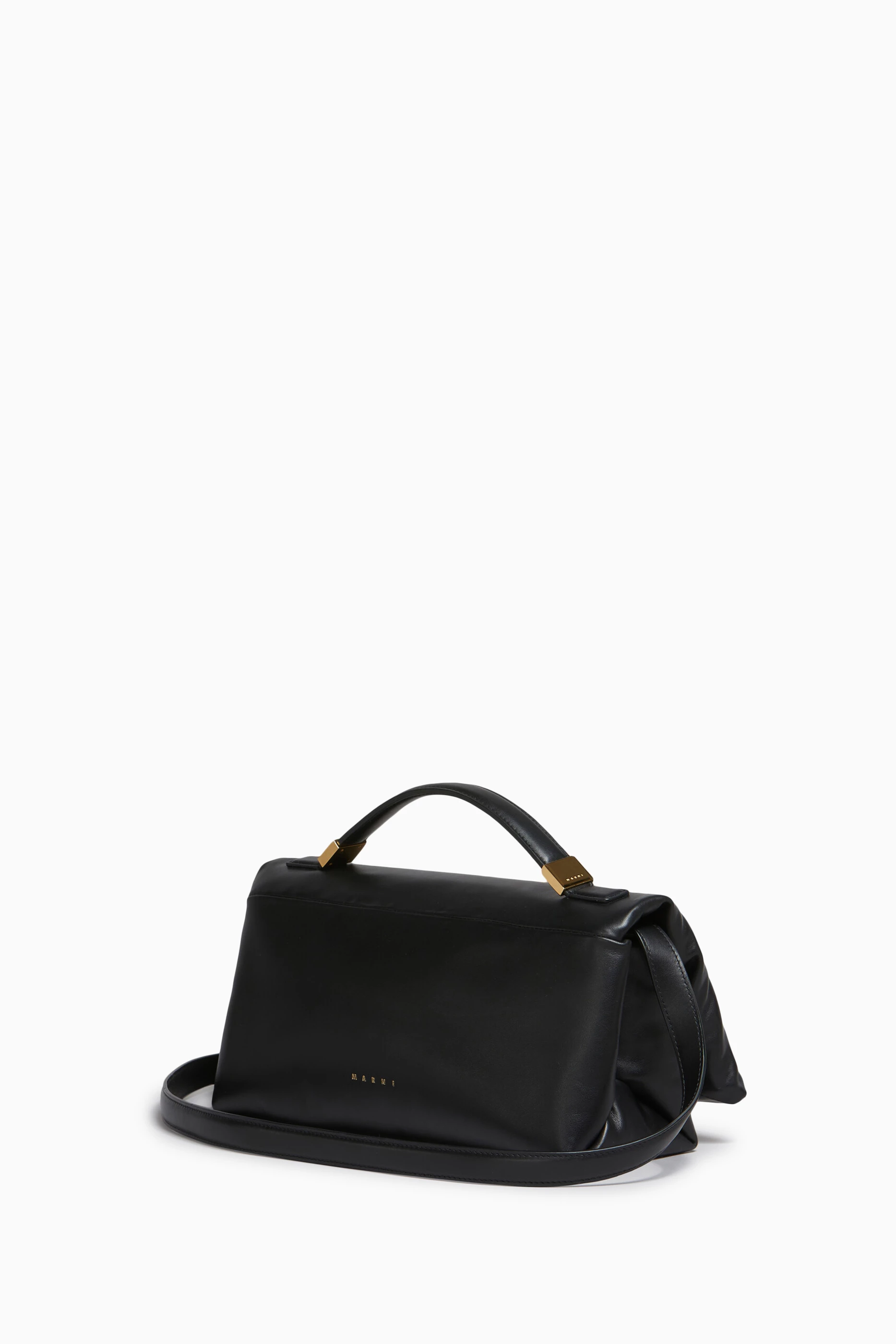 Buy Marni Black Prisma Top Handle Bag in Leather For Women Online Ounass Saudi