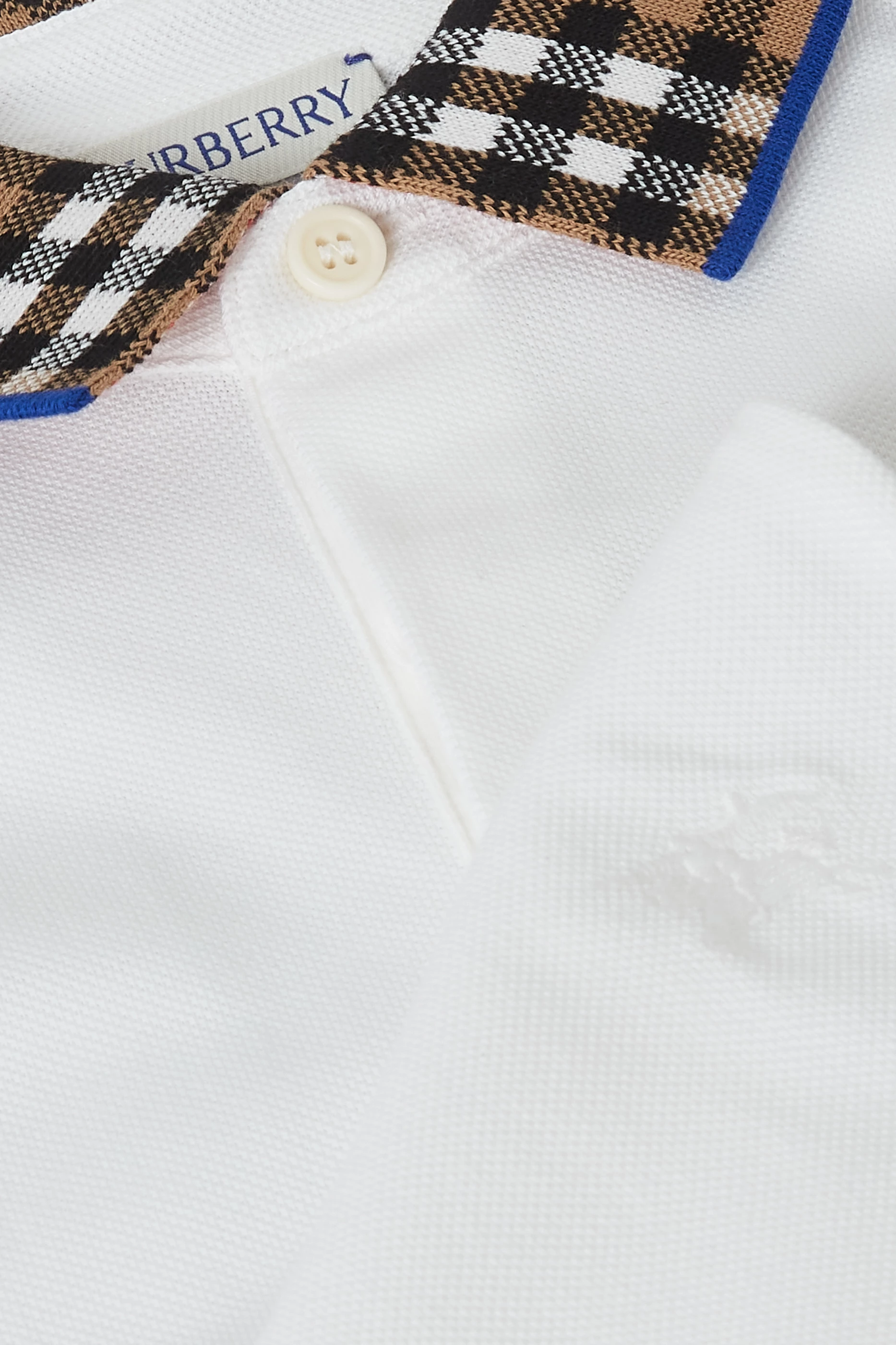 Burberry polo check collar deals