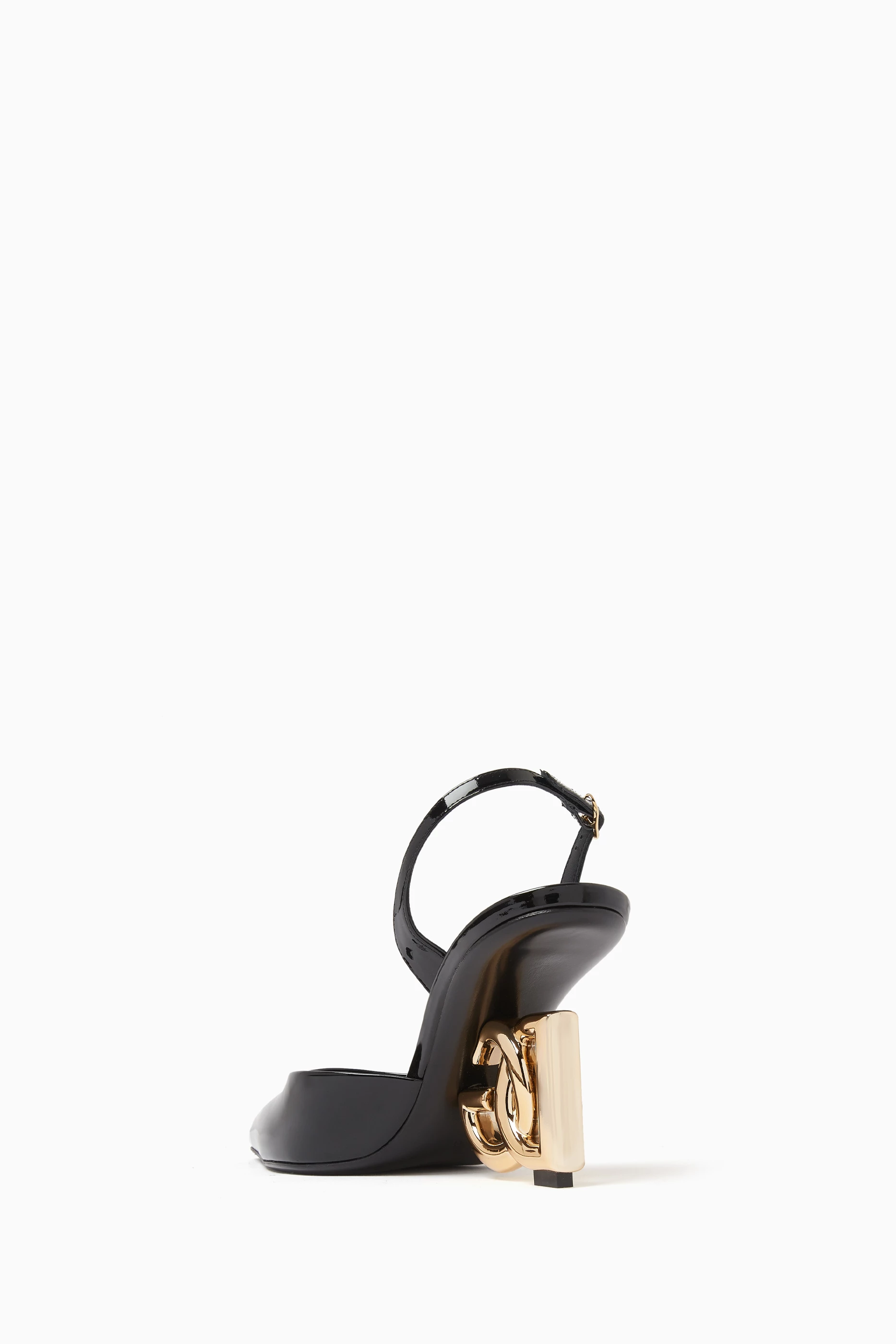 パンプス DOLCE & GABBANA LOLLO PUMPS IN PATENT LEATHER Lollo patent leather slingback pumps in black - Dolce