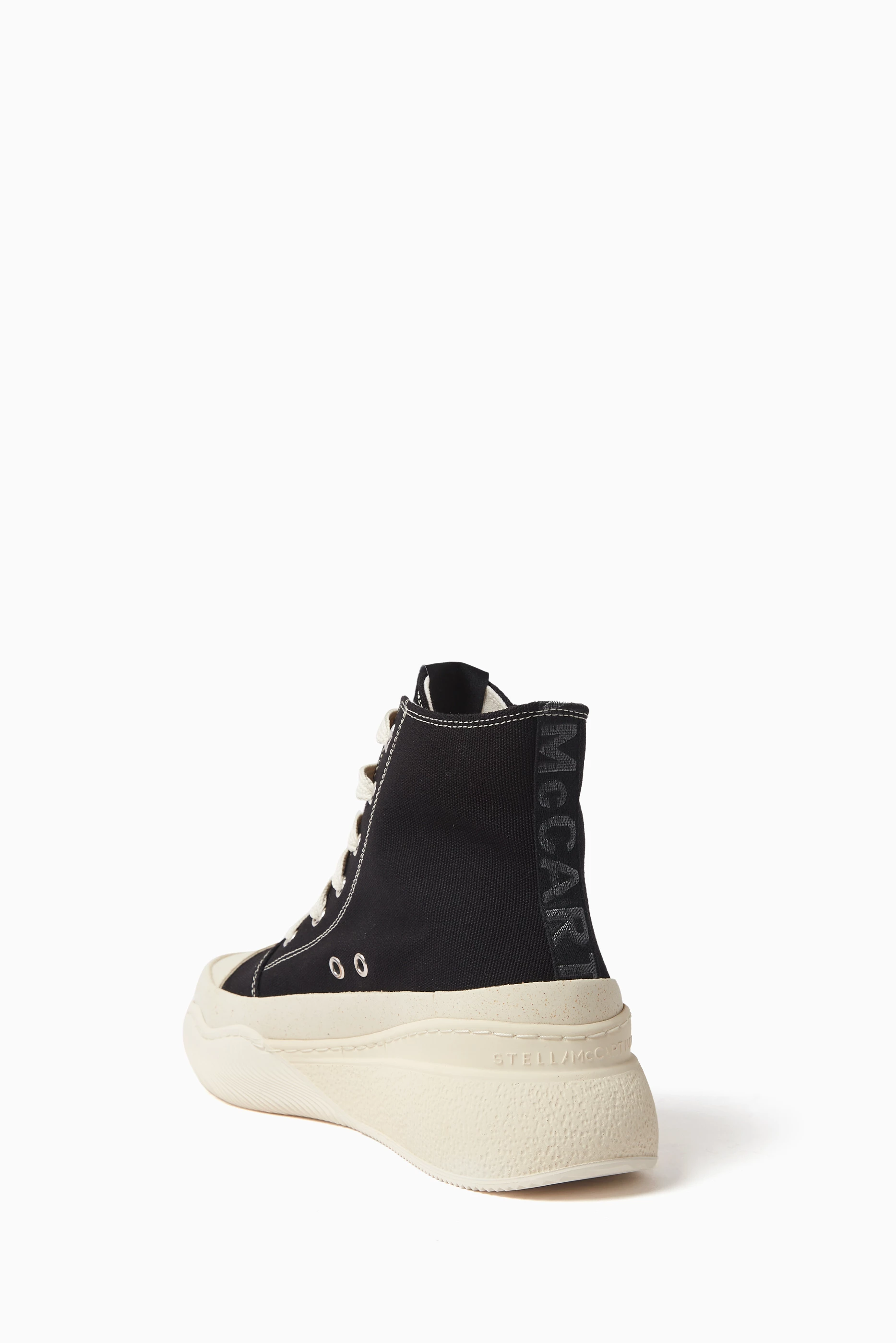 Buy Stella McCartney Black Loop High top Sneakers in Cotton blend Canvas For Women Online Ounass Saudi