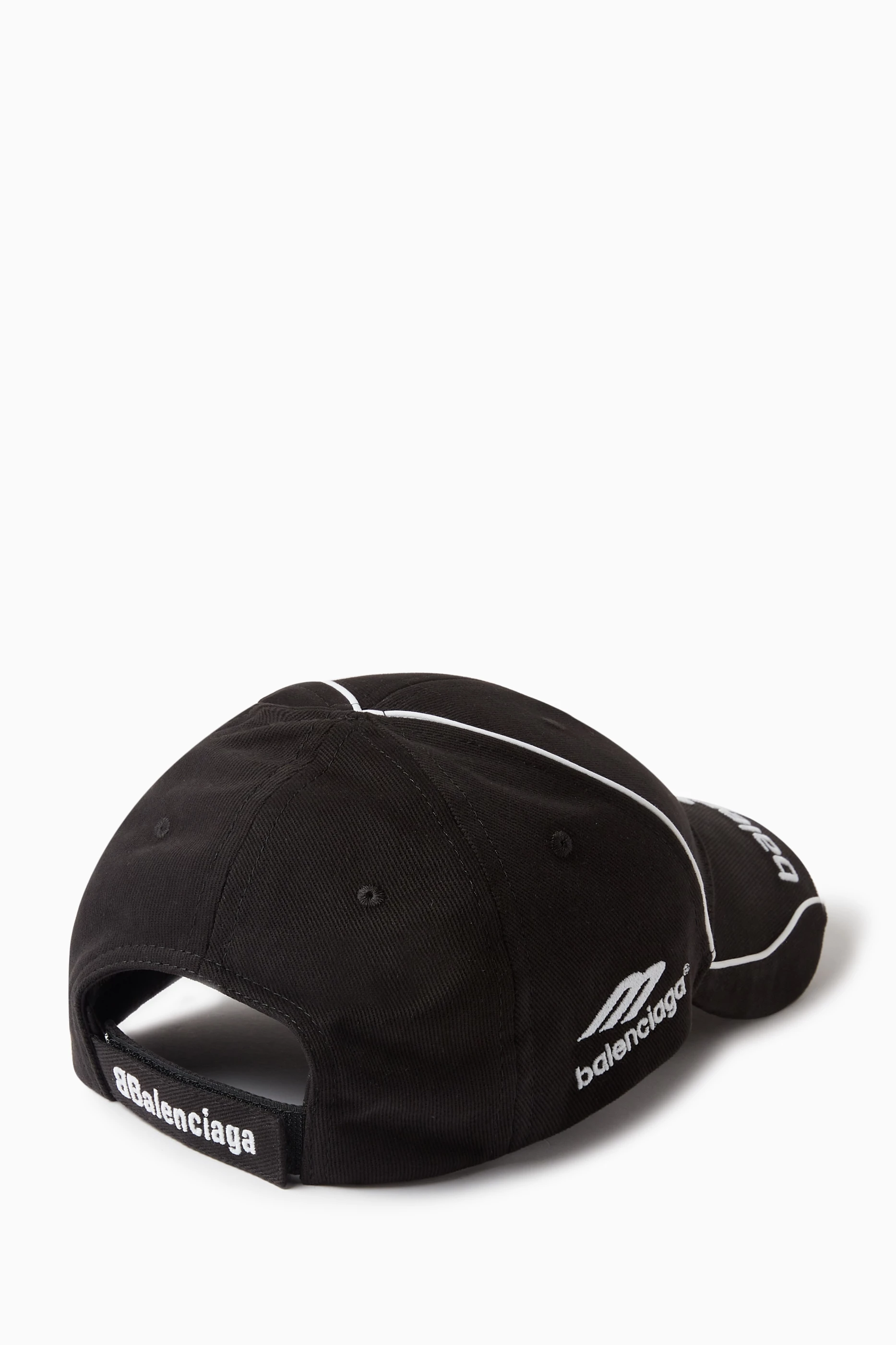 Buy Balenciaga Black Dubai Soccer Cap in Cotton Drill For Men