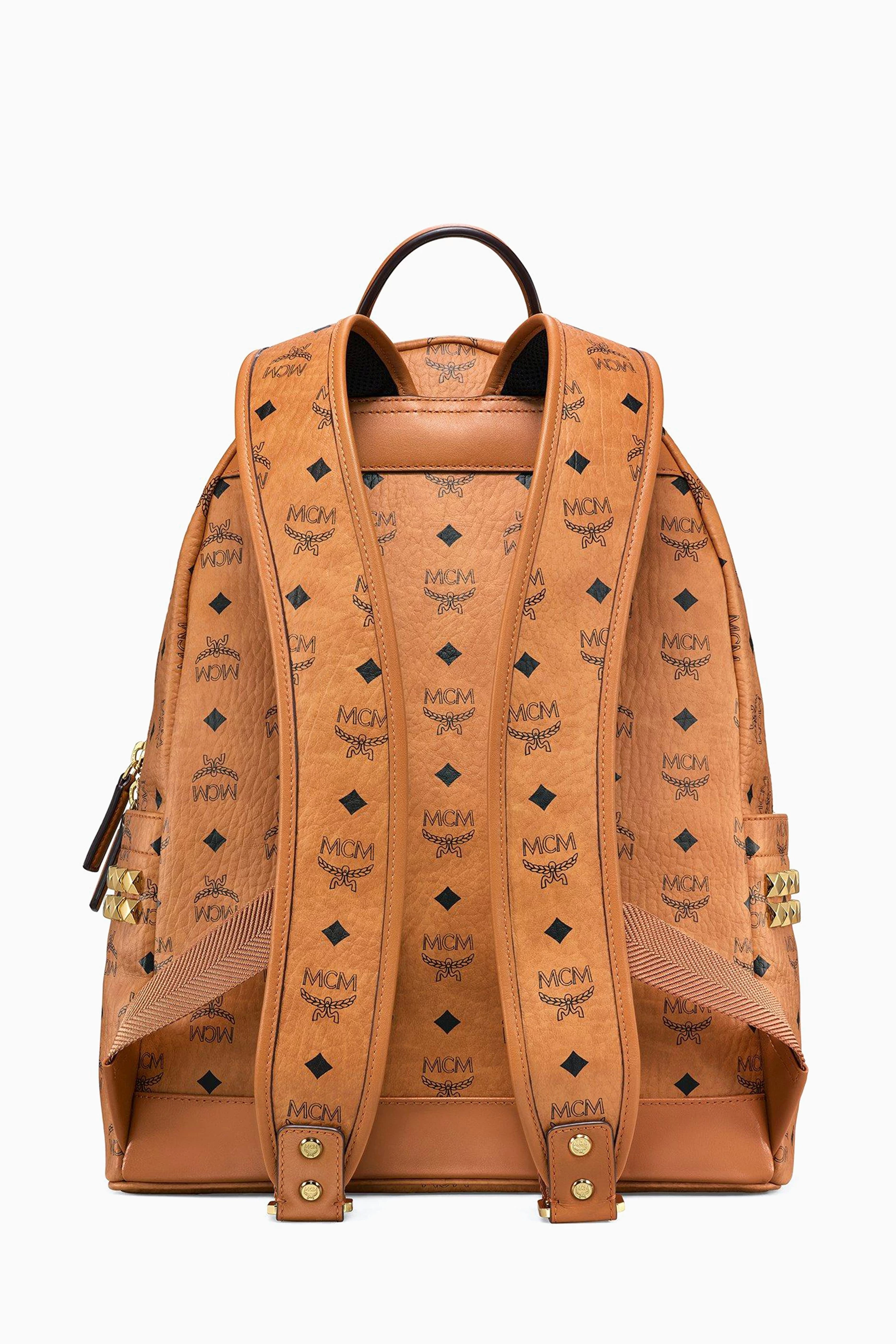 Buy MCM Brown Stark Backpack in Visetos Canvas For UNISEX Online Ounass Saudi