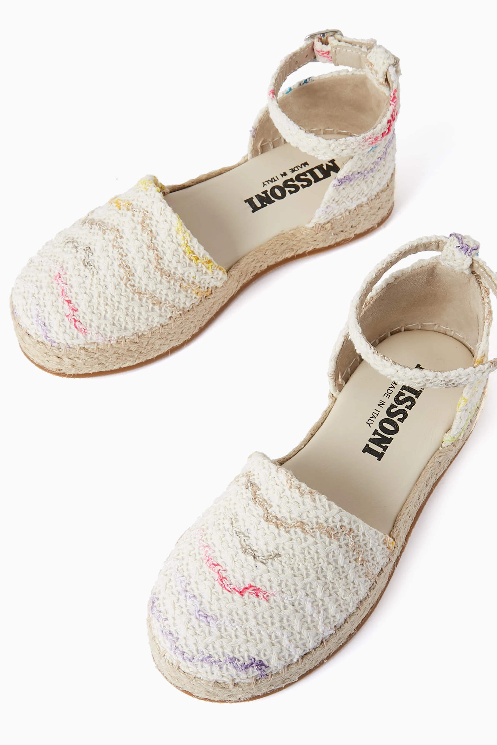 Buy Missoni Neutral Espadrilles in Crochet For Girls Online Ounass Saudi