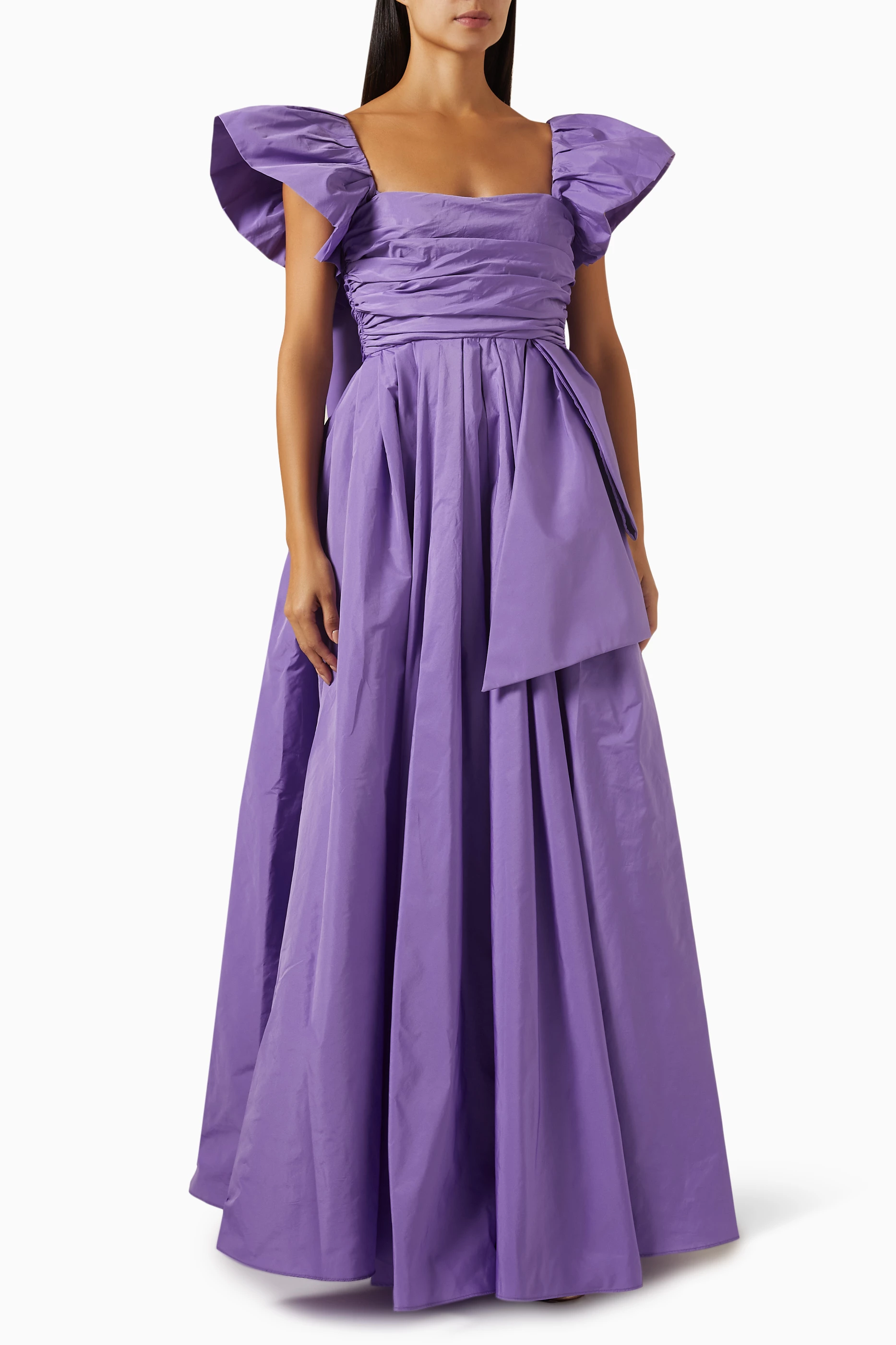 pinko purple dress Long slip dress in satin