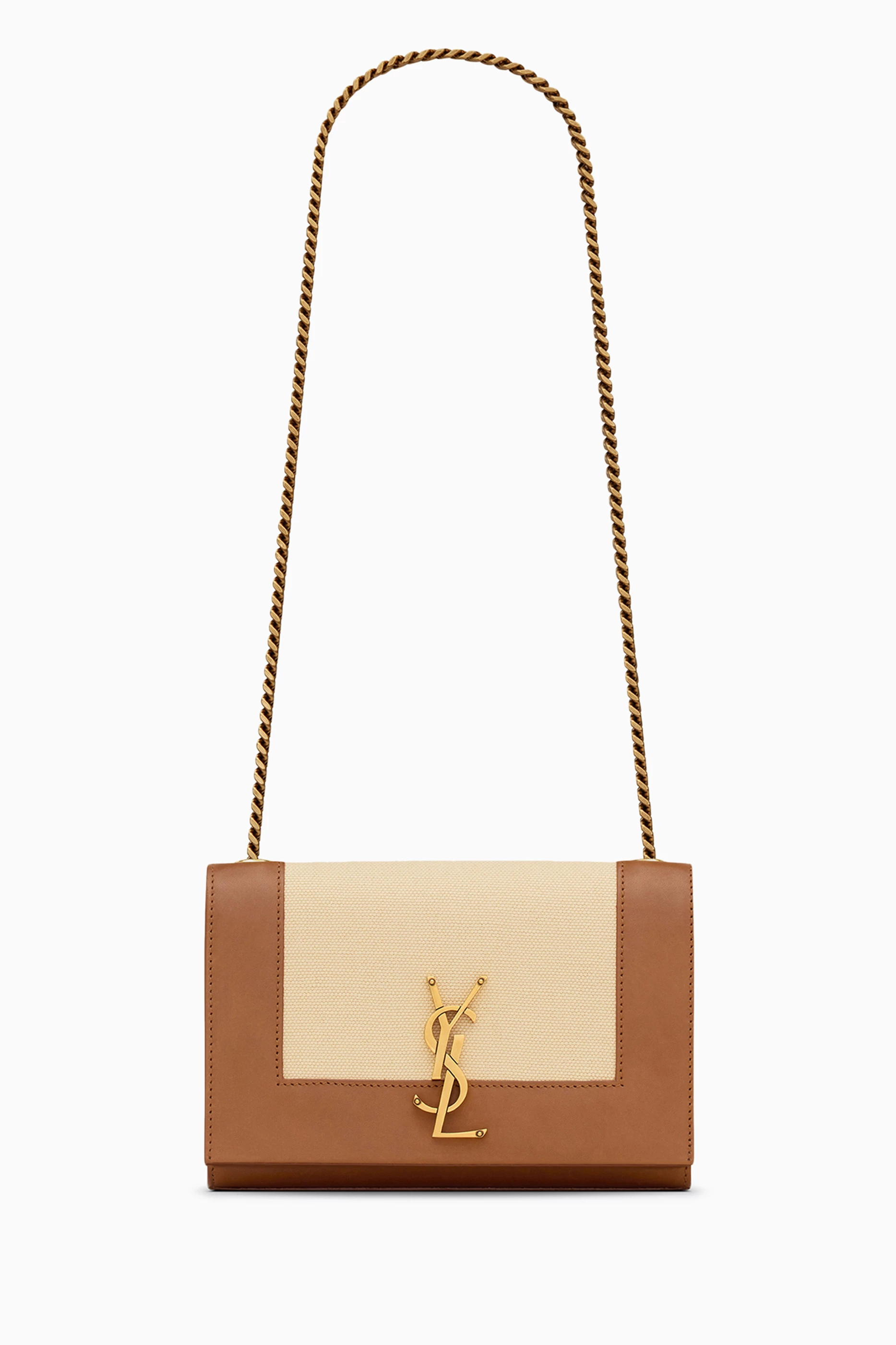 Buy SAINT LAURENT Neutral Small Kate Shoulder Bag in Canvas Leather For Women Online Ounass Saudi