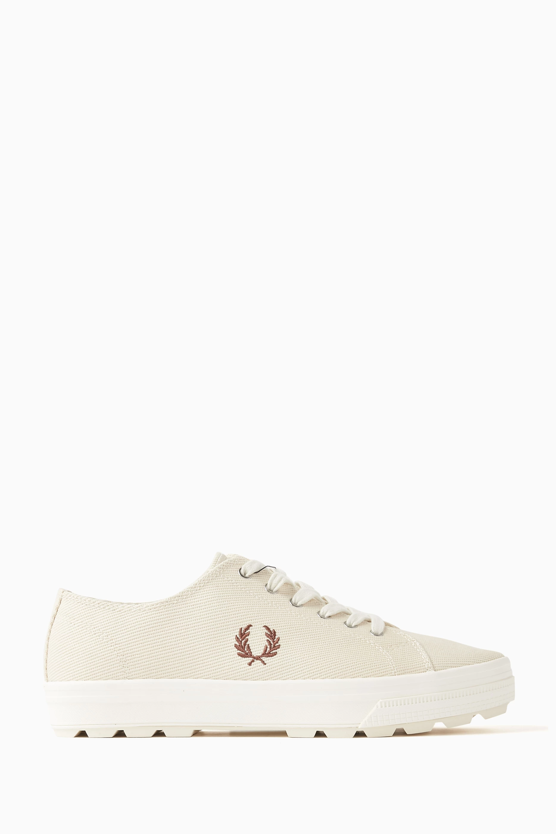 Buy Fred Perry Neutral Newstead Sneakers in Cotton For Men Online Ounass Saudi