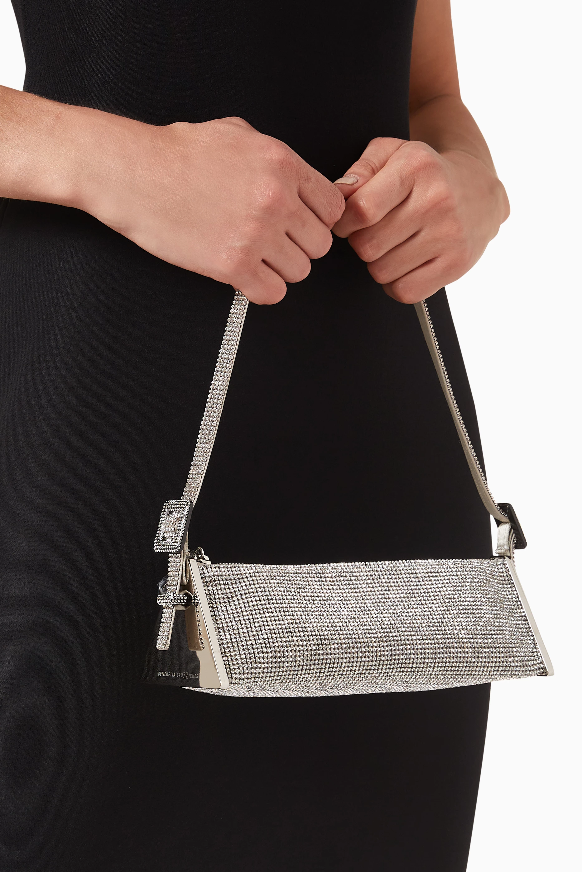 Buy Benedetta Bruzziches Silver Joy Shoulder Bag in Crystal