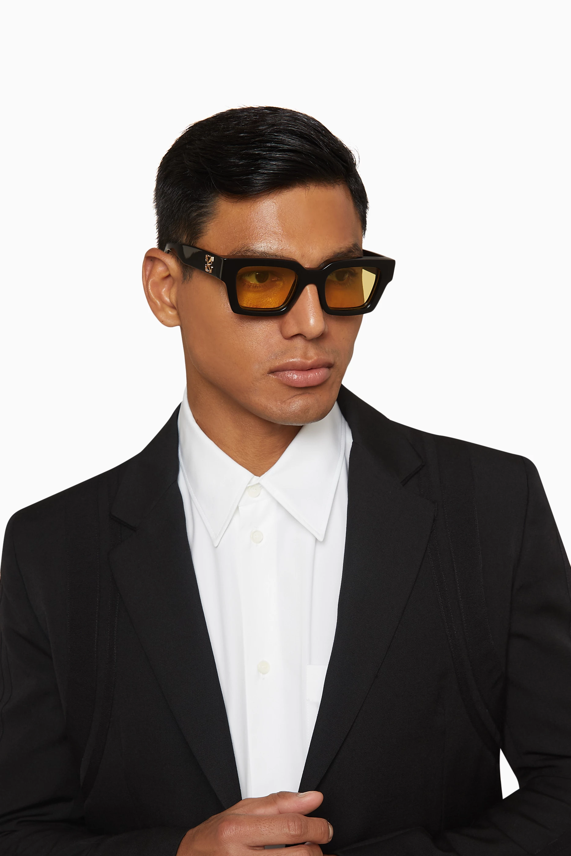 Off-White Eyewear Virgil square-frame Sunglasses | Black | FARFETCH BE