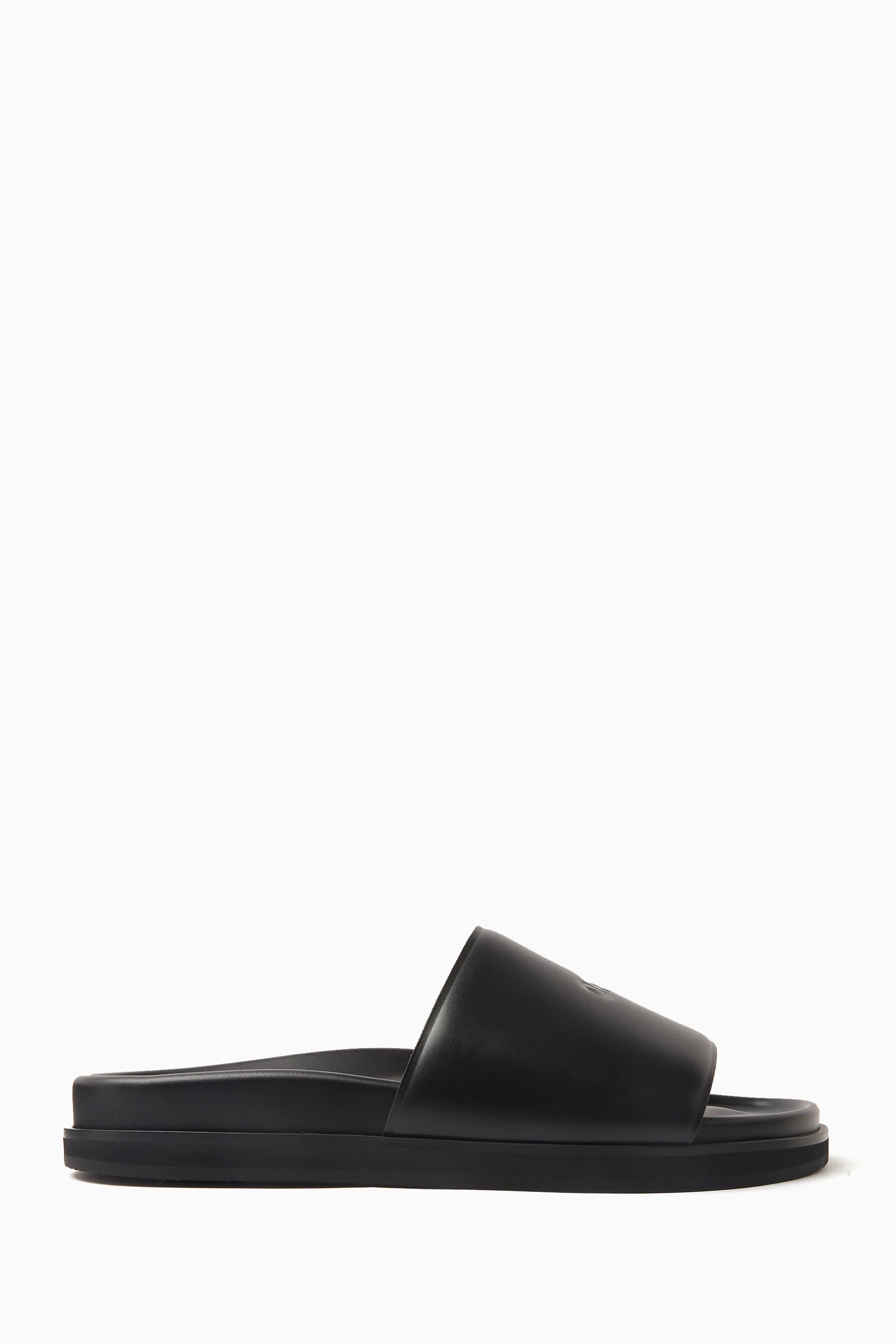 Buy Off White Black Cloud Off Stamp Slides in Leather For Men Online Ounass Saudi