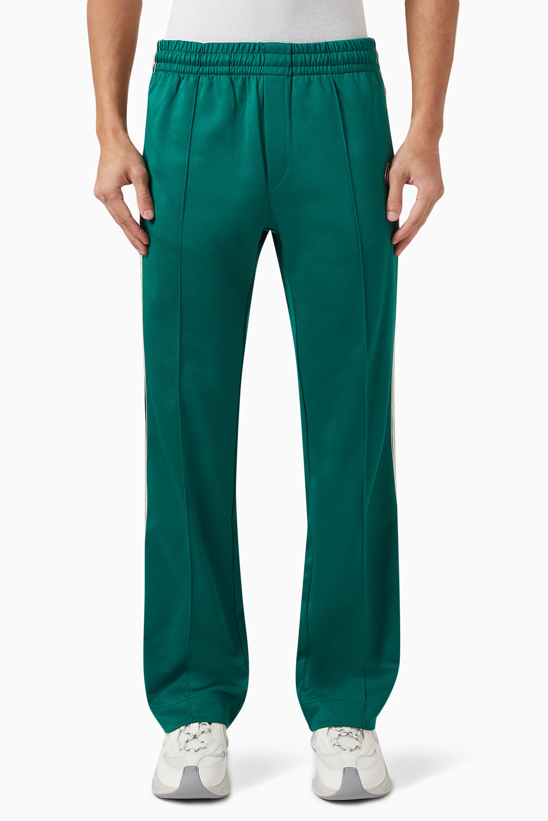 Buy Casablanca Green Laurel Track Pants in Poly-blend Tricot For