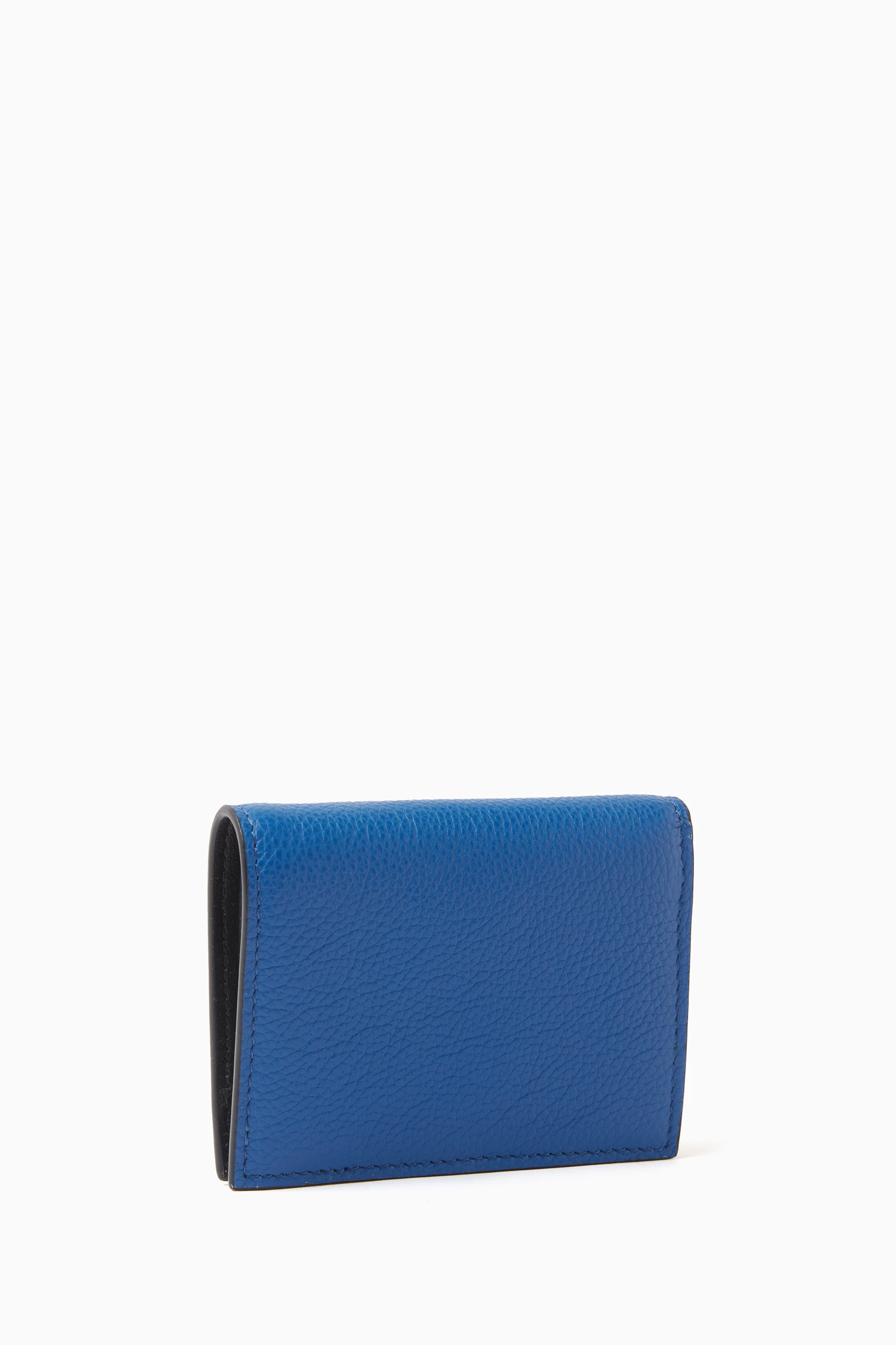 Buy Marni Blue Bi-fold Wallet in Calfskin Leather For UNISEX
