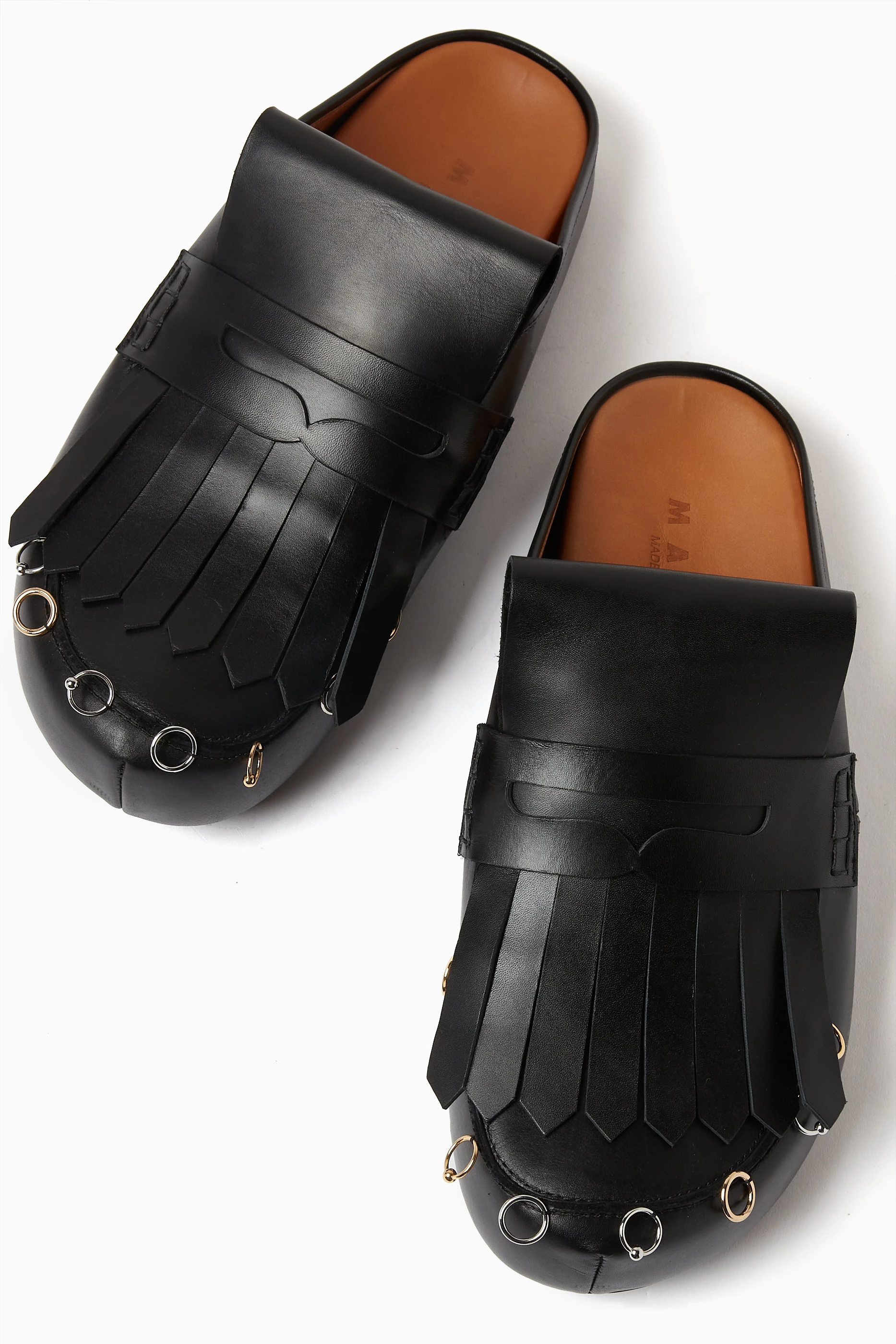 Buy Marni Black Bambi Sabot Clogs in Calf Leather For Men