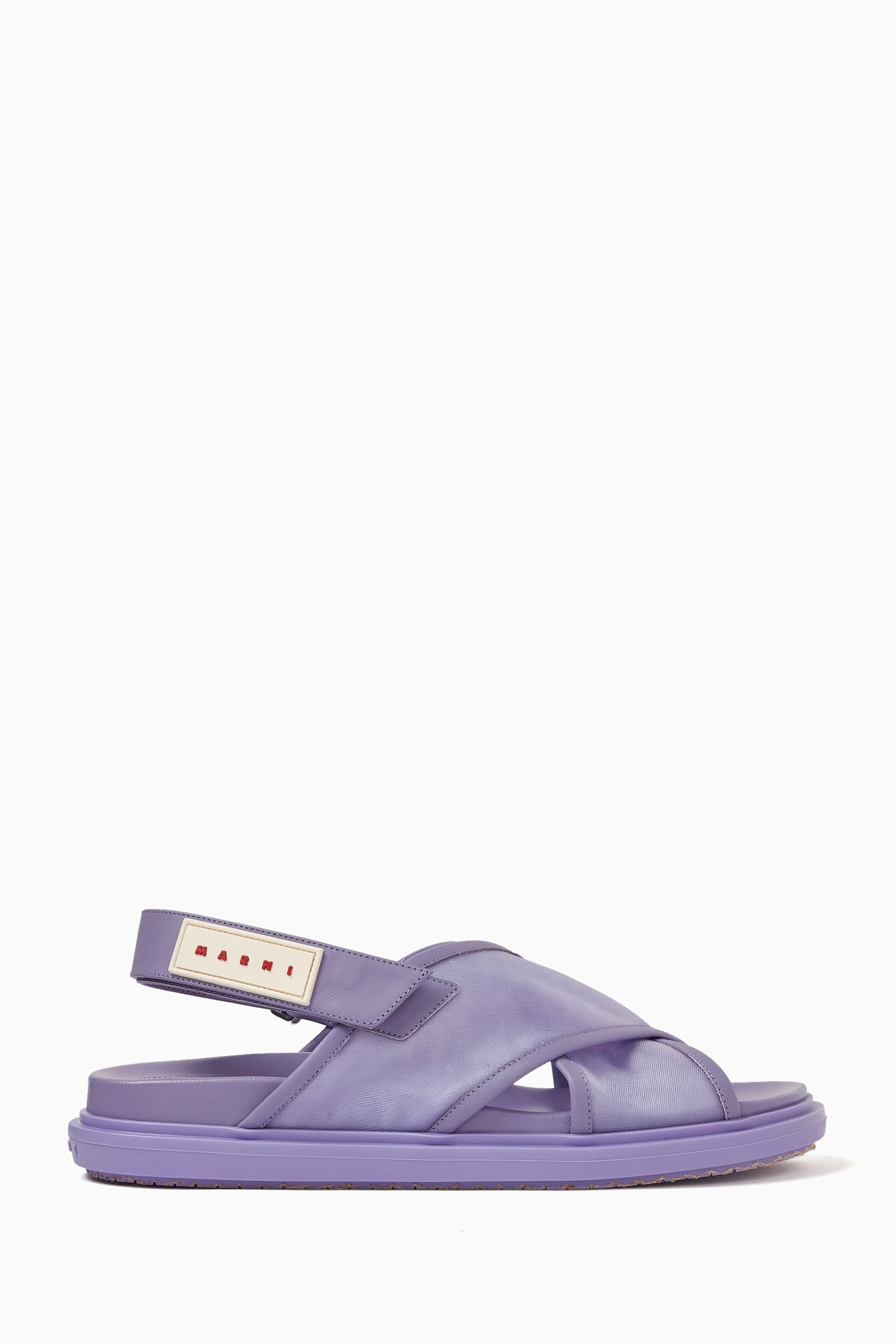Buy Marni Multicolour Fussbett Crossover Sandals in Nylon For 