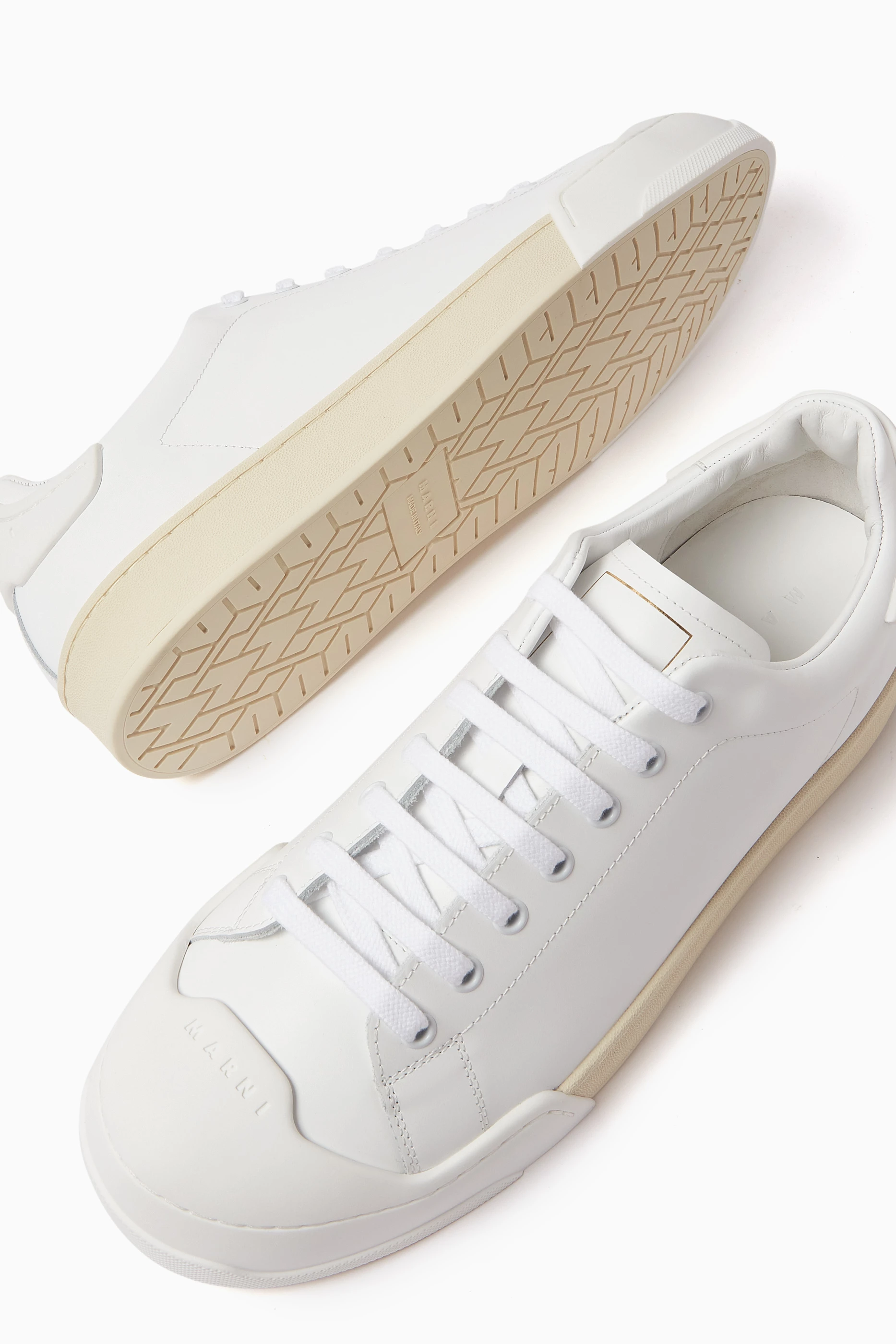 Buy Marni White Dada Sneakers in Nappa Leather For Men Online Ounass Saudi