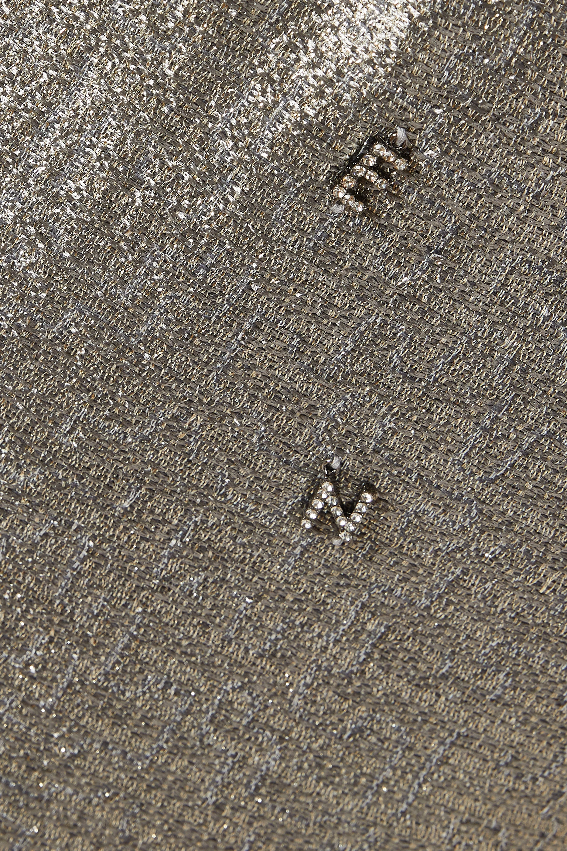 Buy Elisabetta Franchi Grey Embellished Lettering Mini Dress